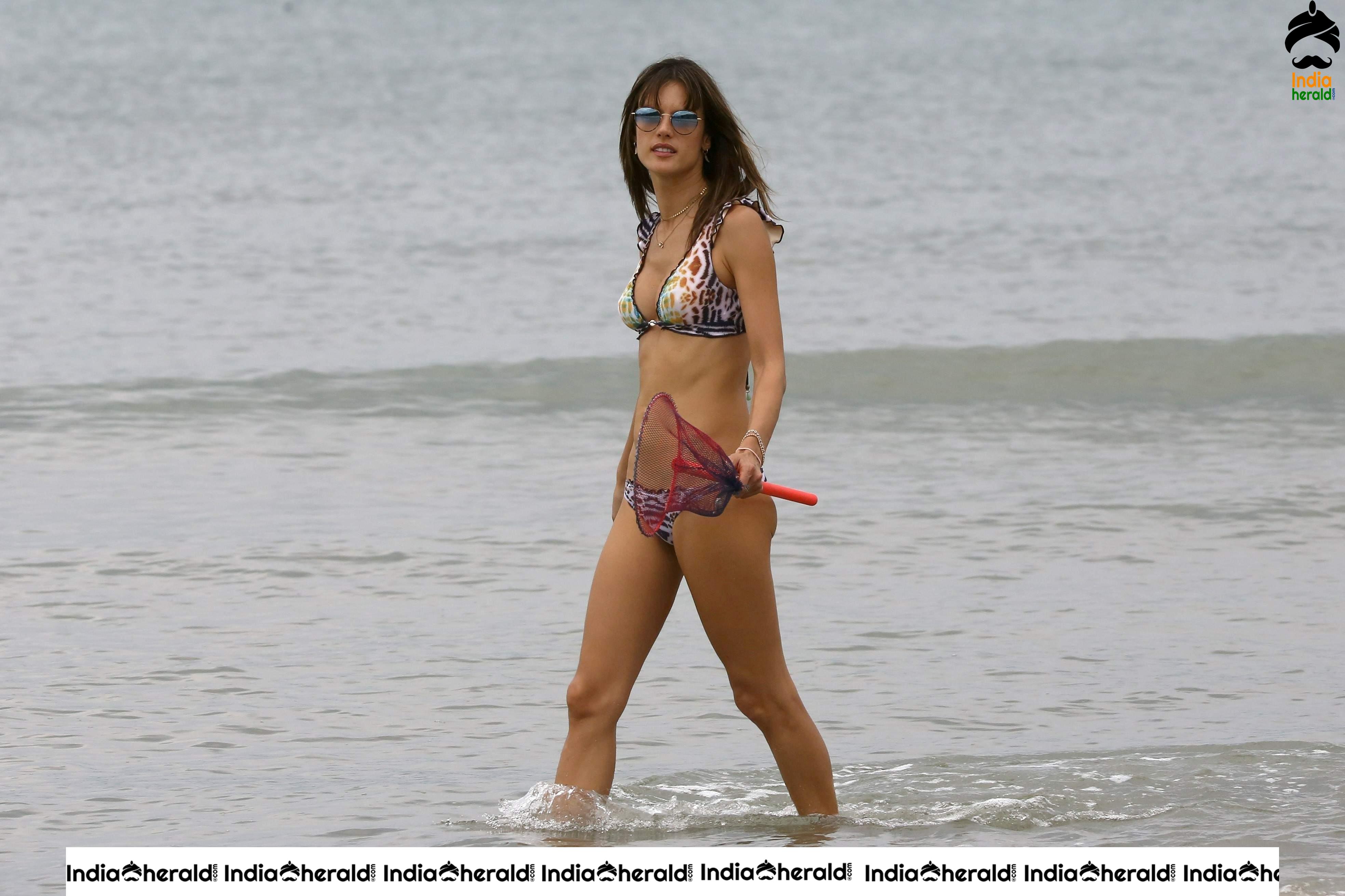 Alessandra Ambrosio in Bikini on the beach in Brazil Set 2