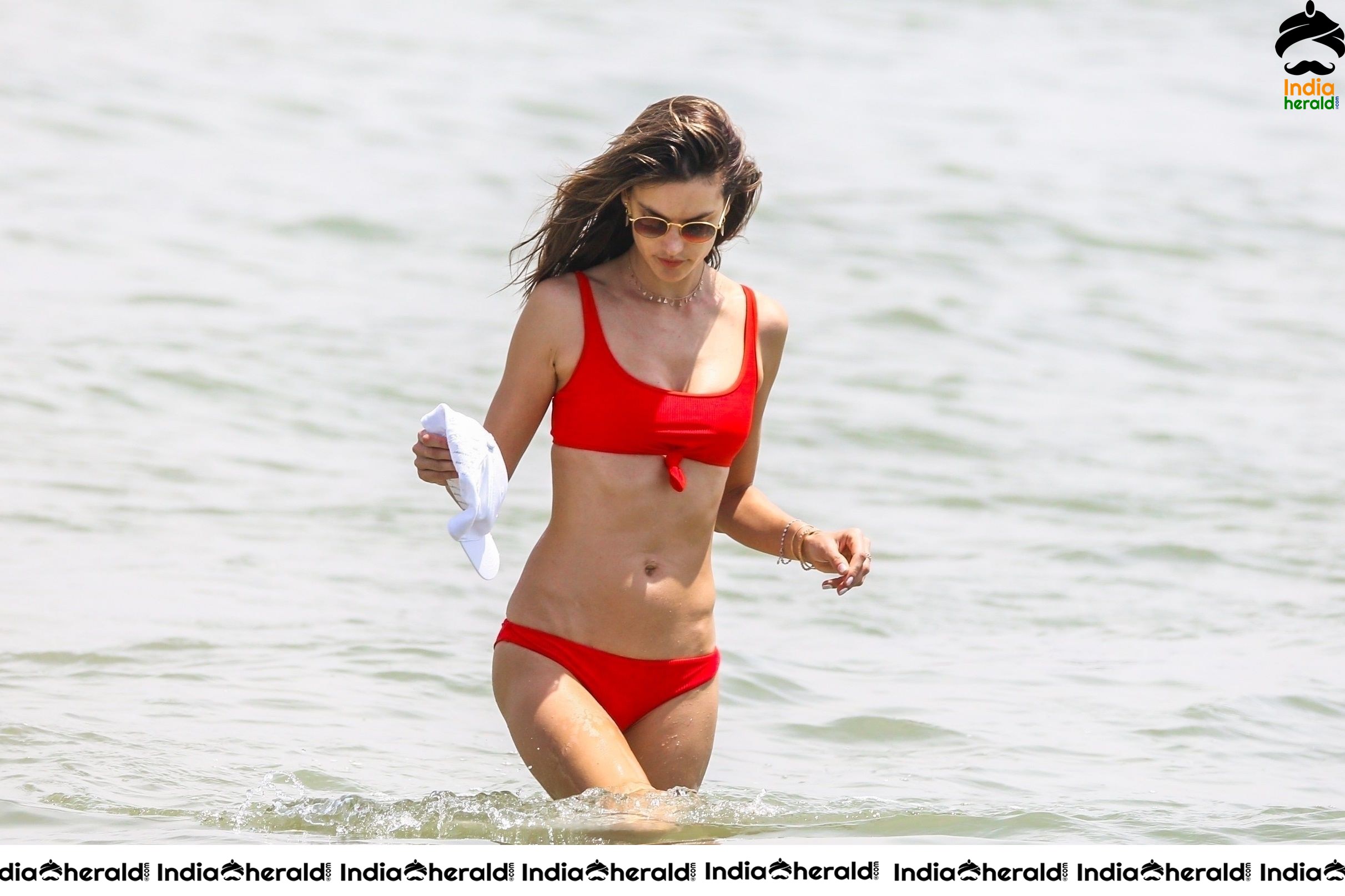 Alessandra Ambrosio Red Hot Bikini Candids at Brazil Set 3