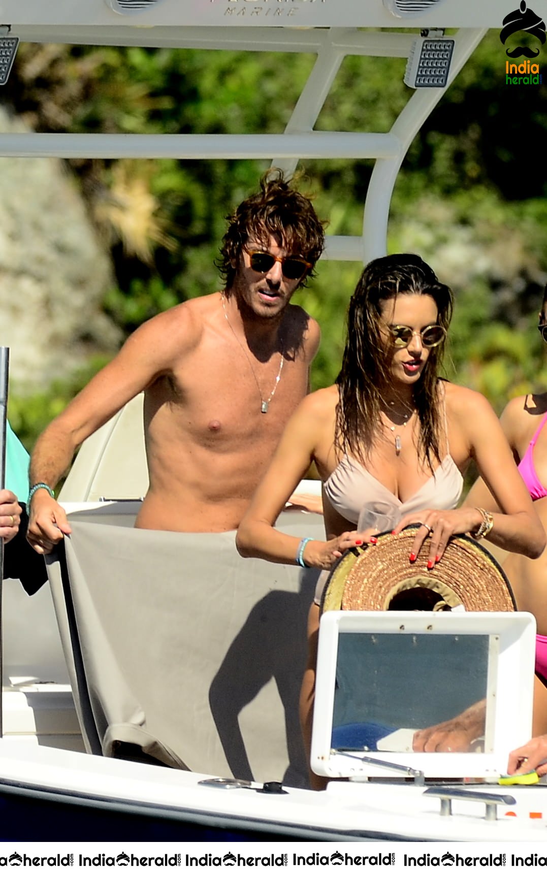 Alessandra Ambrosio Spotted in Bikini Enjoying on a Boat Set 2