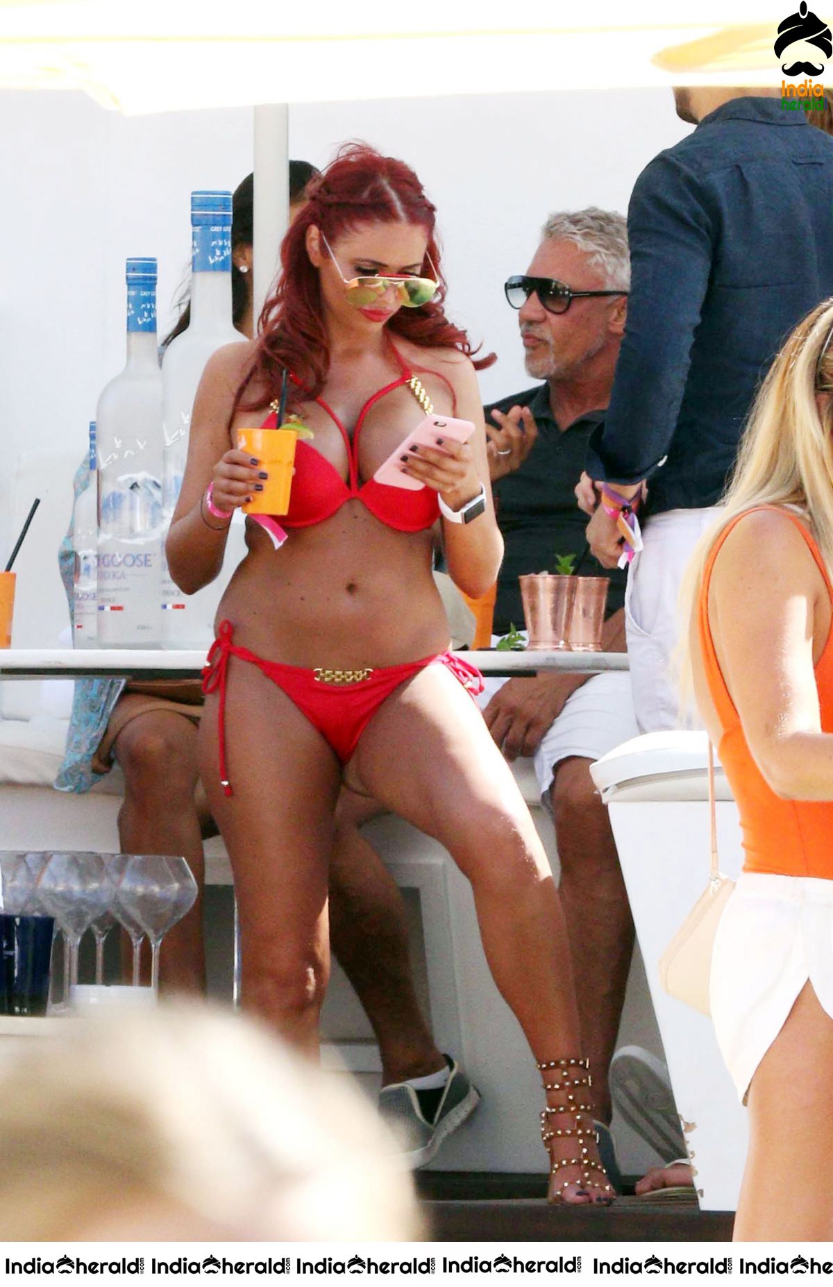 Amy Childs More Shots In A Different BIkini in Ibiza