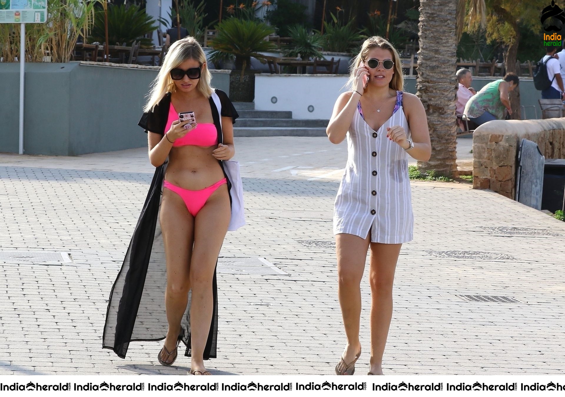 Amy Hart shows off her sultry physique out in the island of Ibiza Set 1