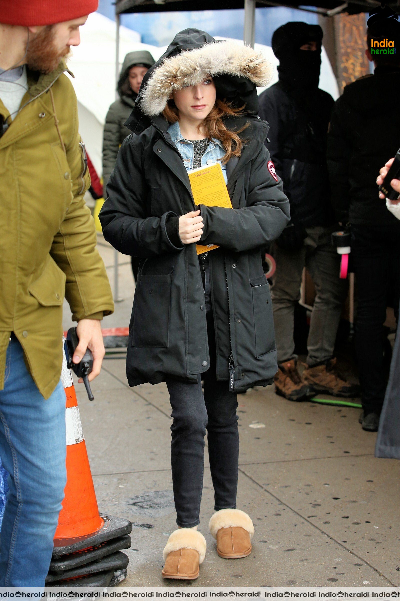 Anna Kendrick On the sets of Love Life in New York City