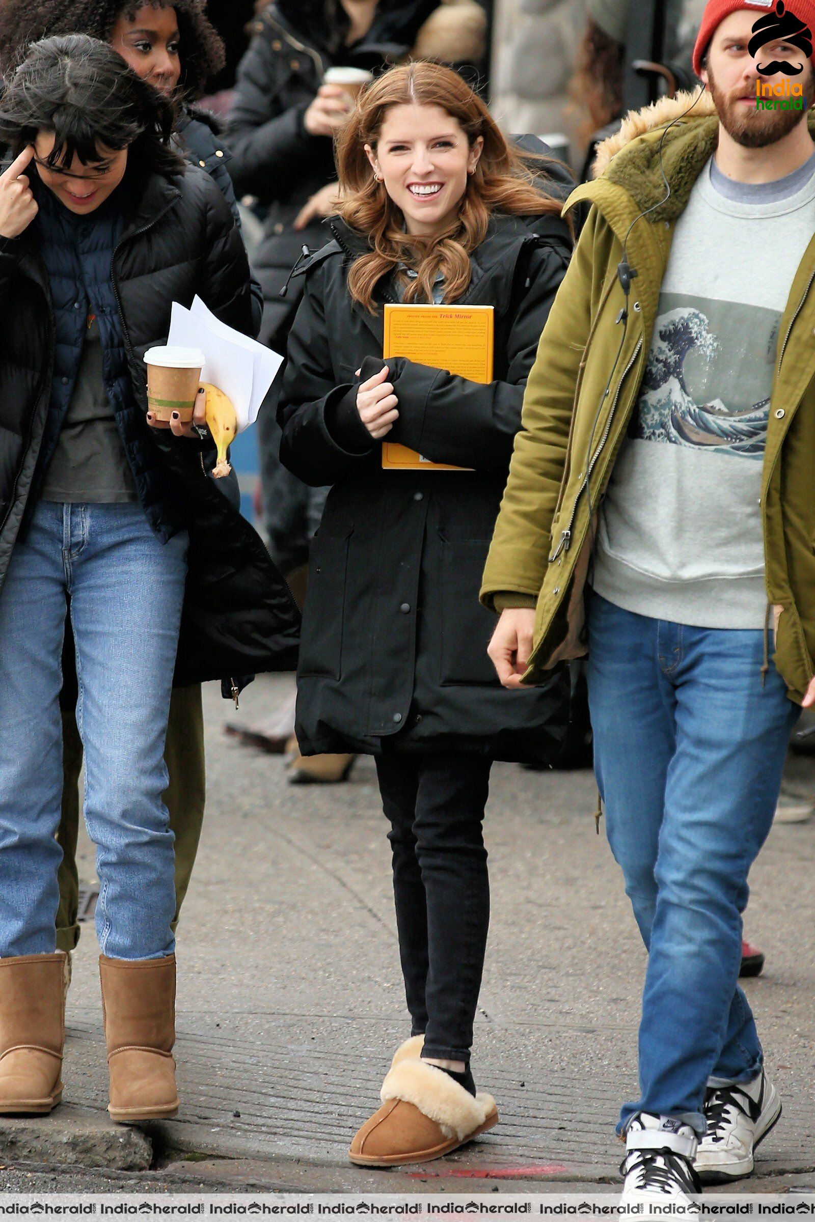 Anna Kendrick On the sets of Love Life in New York City