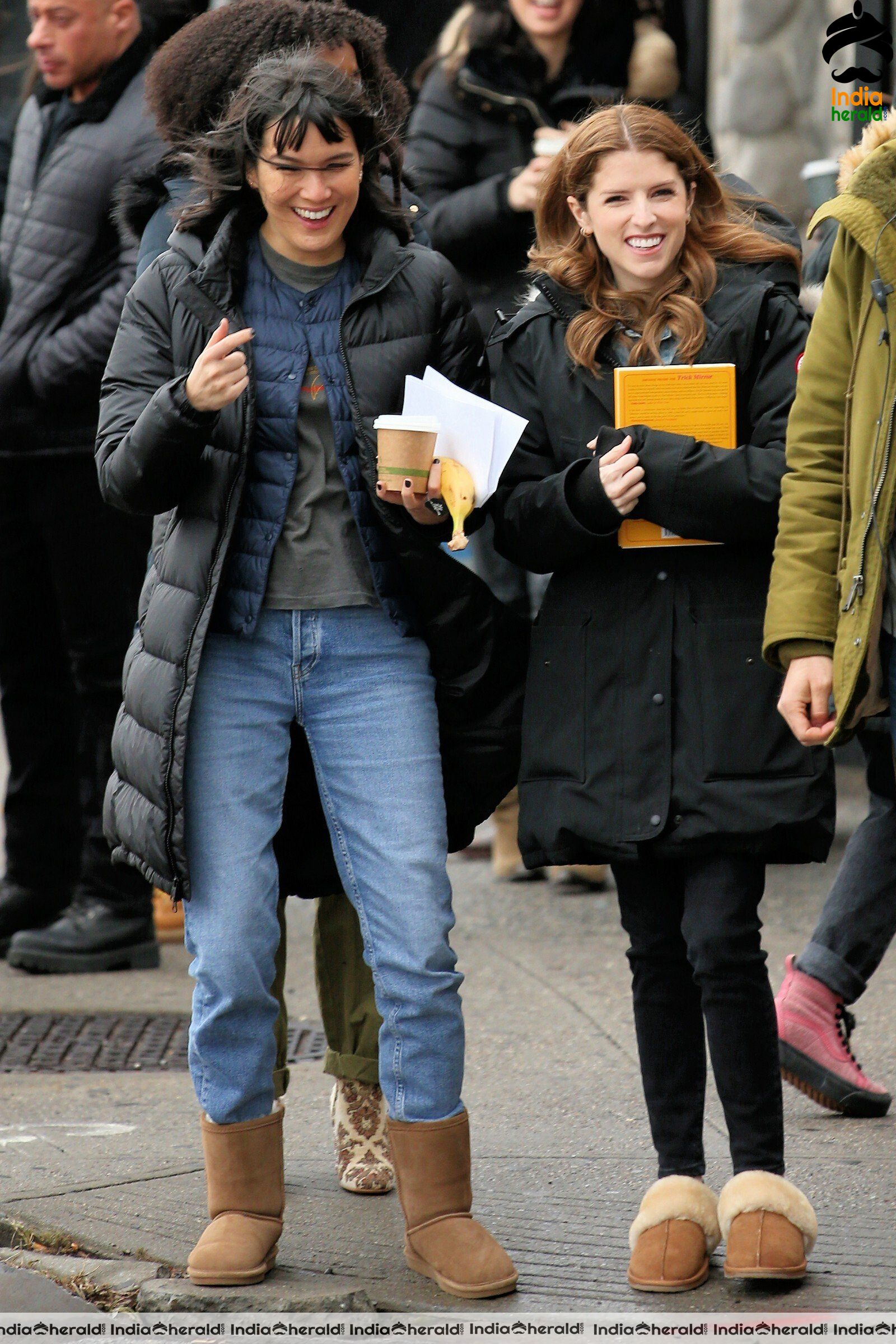 Anna Kendrick On the sets of Love Life in New York City