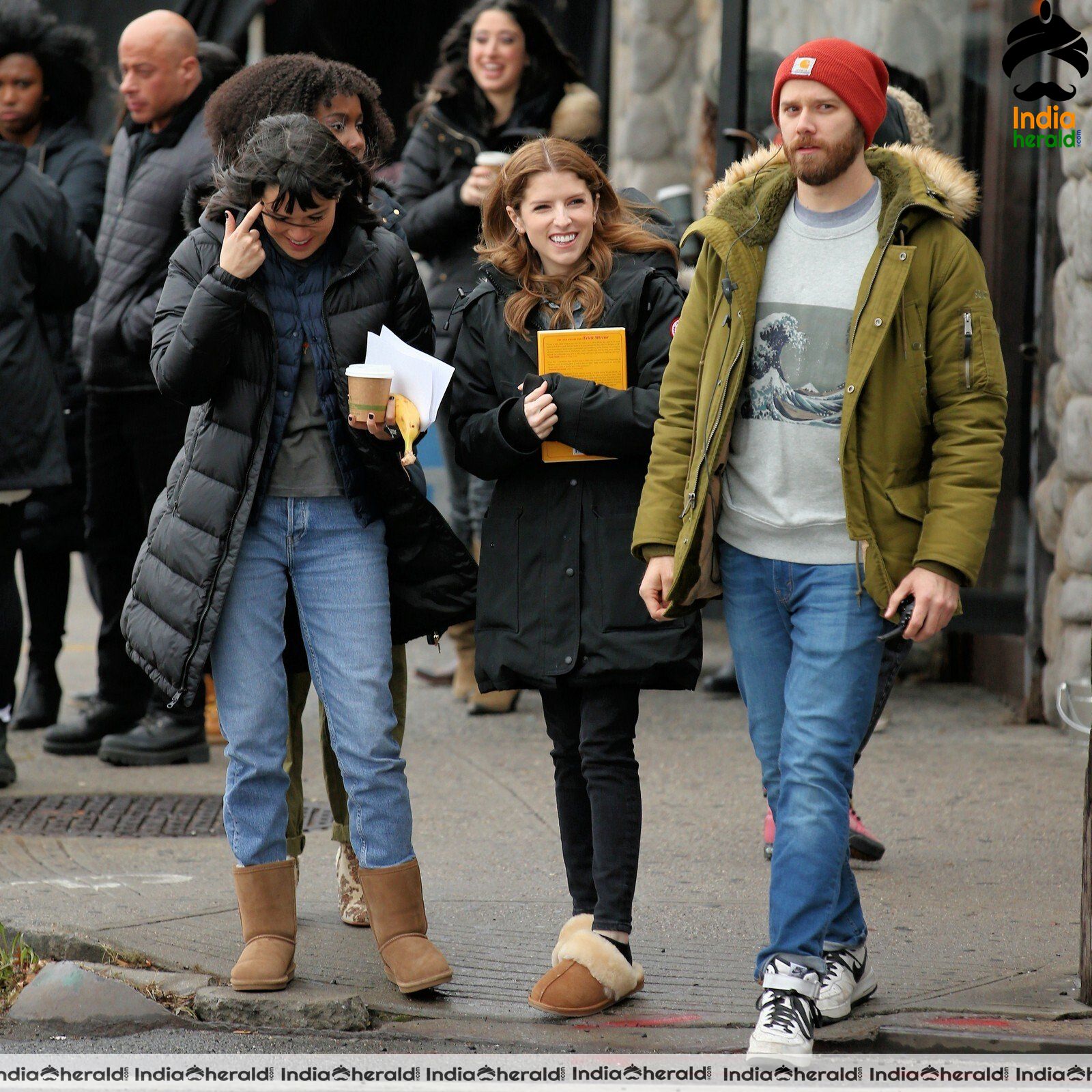 Anna Kendrick On the sets of Love Life in New York City