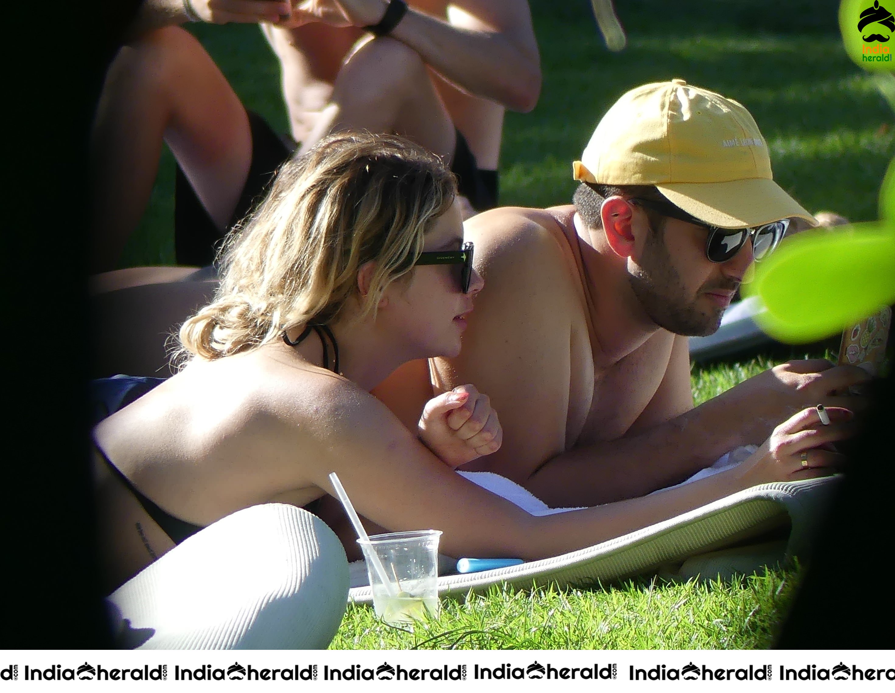 Ashley Benson Caught Smoking and Sunbathing in a Bikini in Miami Set 1