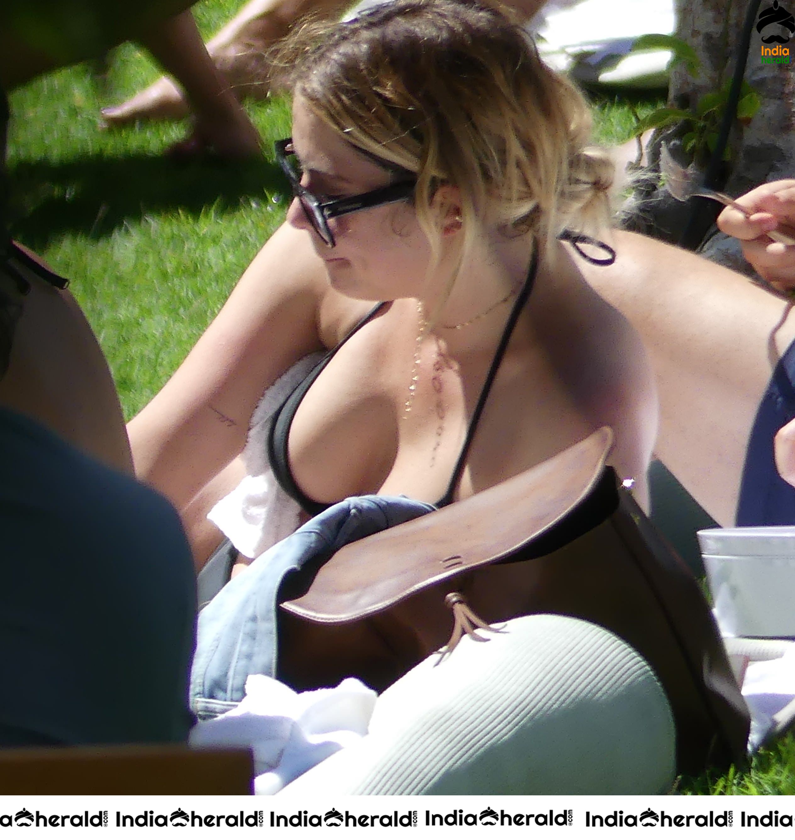 Ashley Benson Caught Smoking and Sunbathing in a Bikini in Miami Set 2