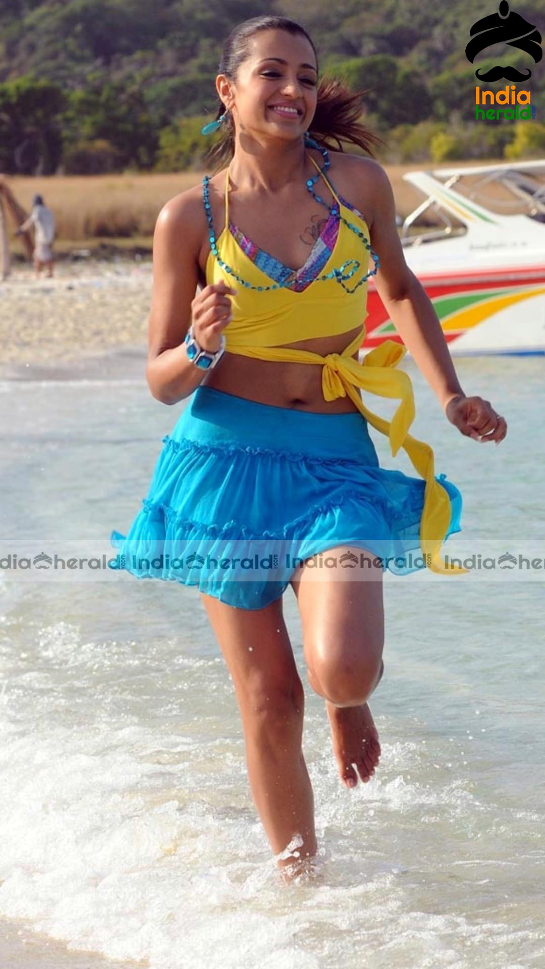 Beach Babe Trisha Hot Vintage Clicks in Yellow Bikini Set 2