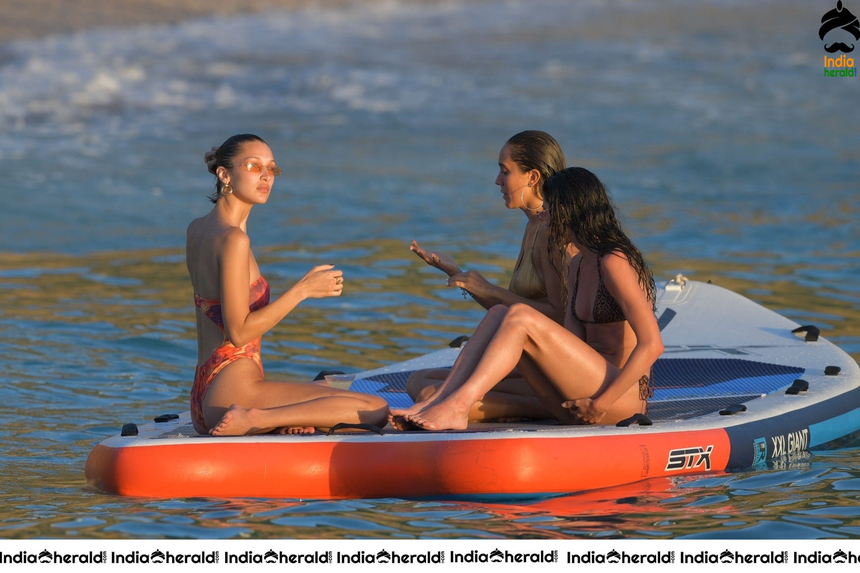 Bella Hadid in Bikini on the beach in St Barts