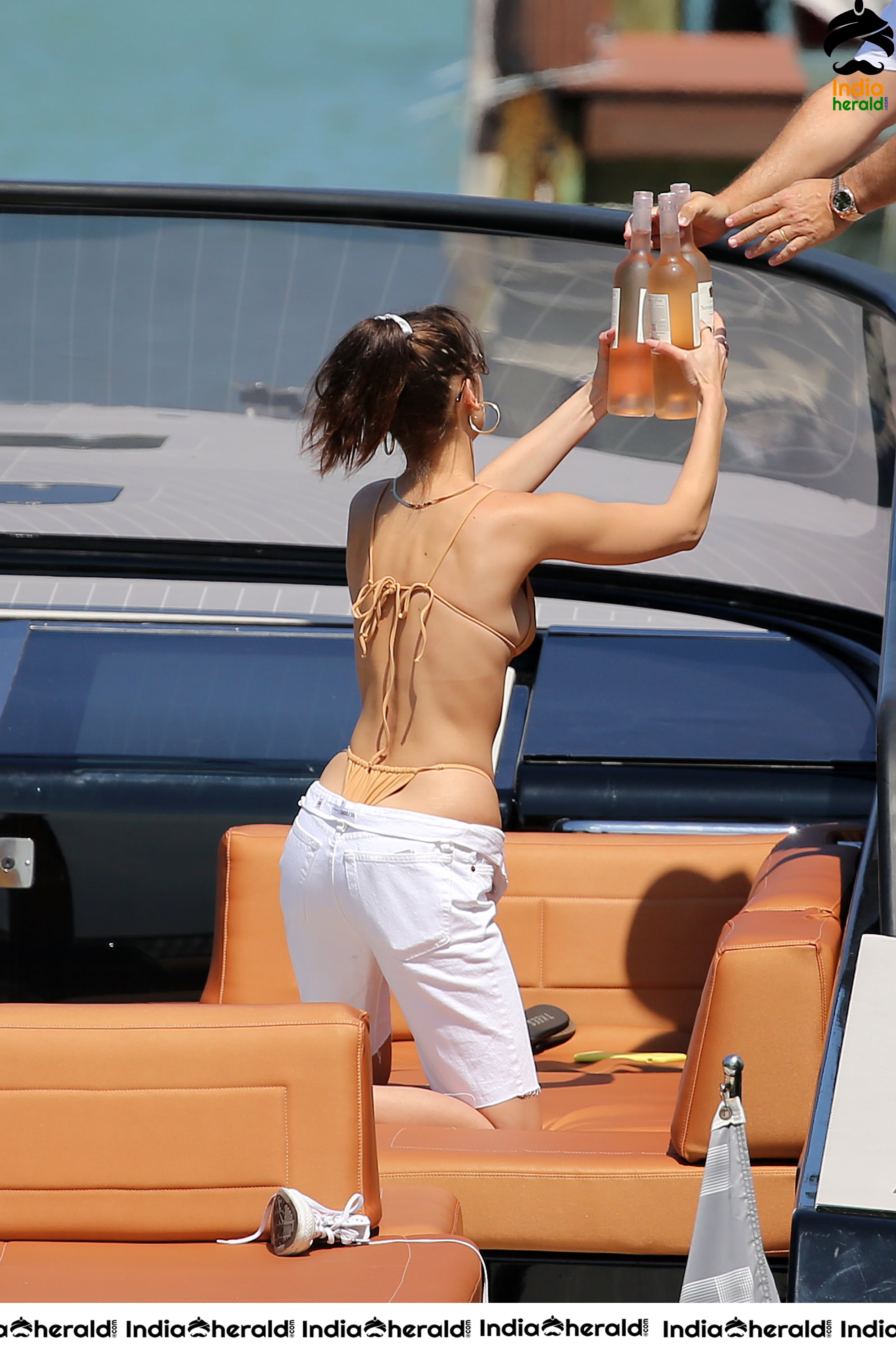 Bella Hadid Wearing a Bikini in Miami Set 1