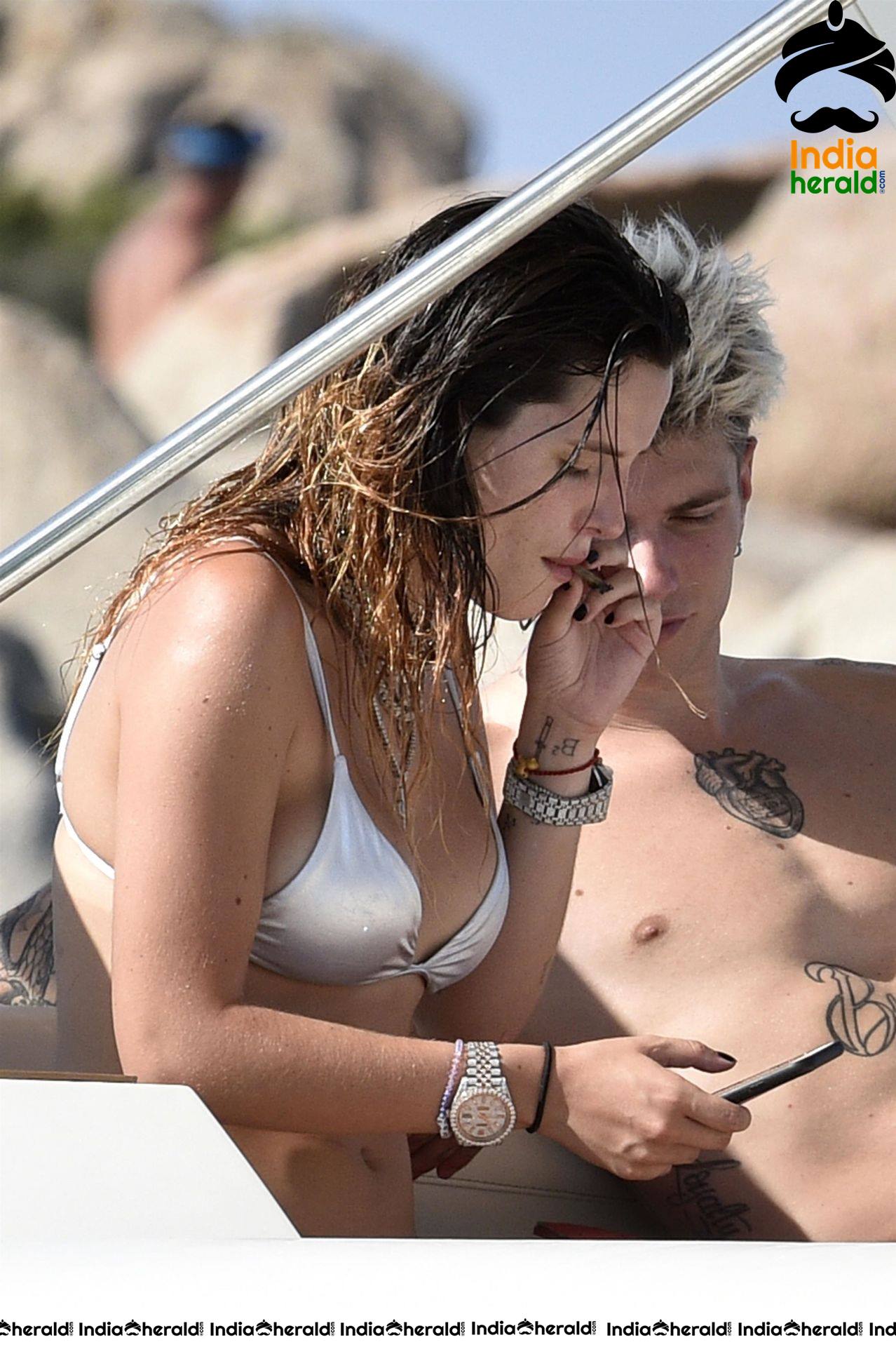 Bella Thorne Gets Wet And Hot In Bikini At Sardinia Set 2