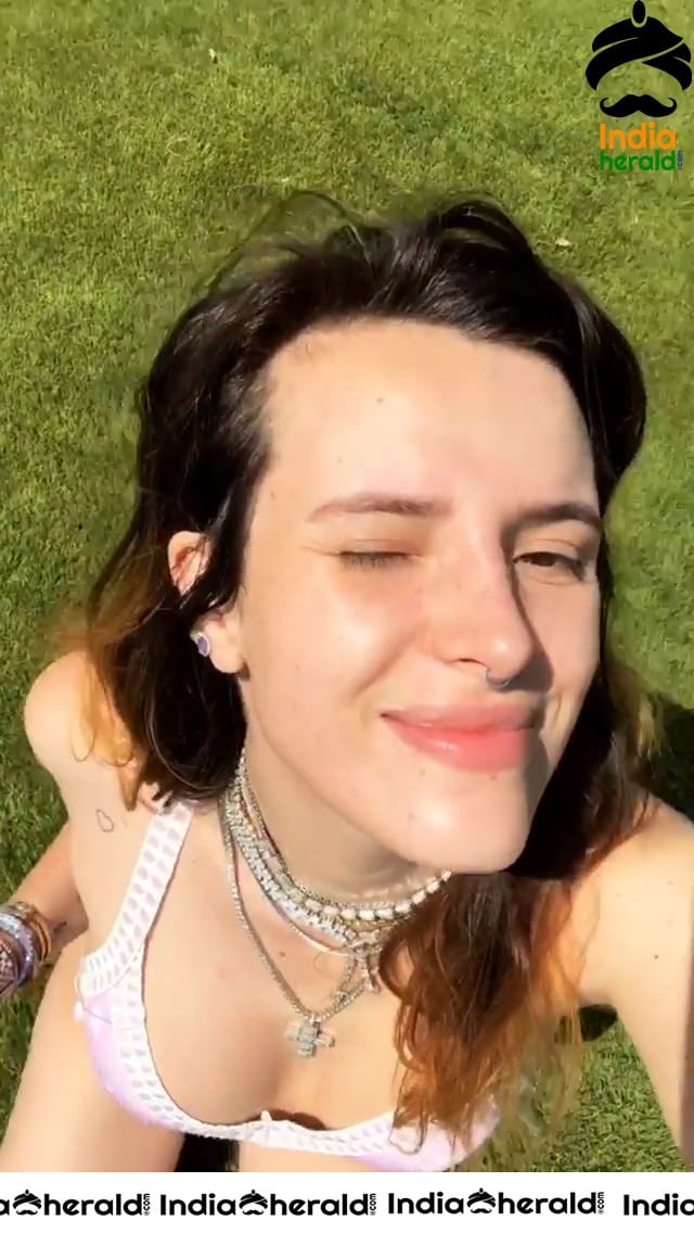 Bella Thorne in Pink Bikini