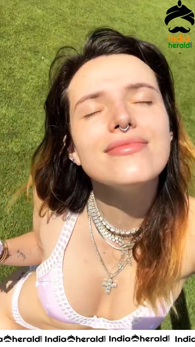 Bella Thorne in Pink Bikini