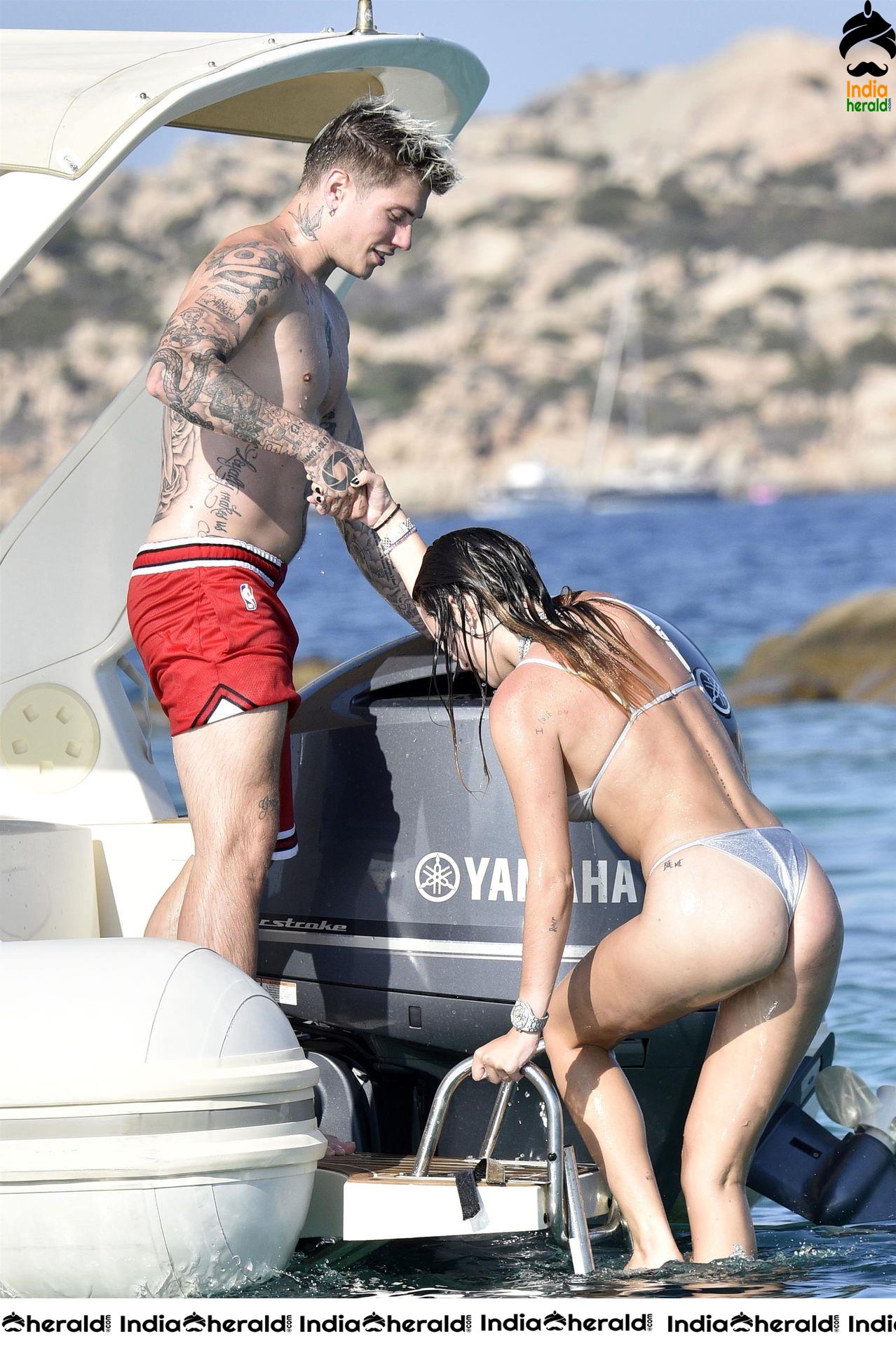 Bella Thorne in Two Piece Bikini and Gets Intimate with Boyfriend in Santa Monica Set 1