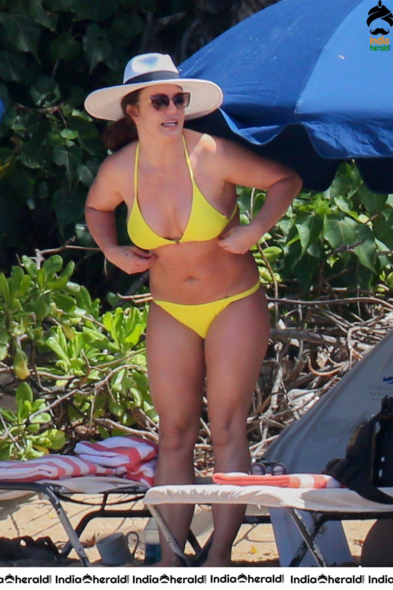 Britney Spears in a Bikini at a Beach in Hawaii