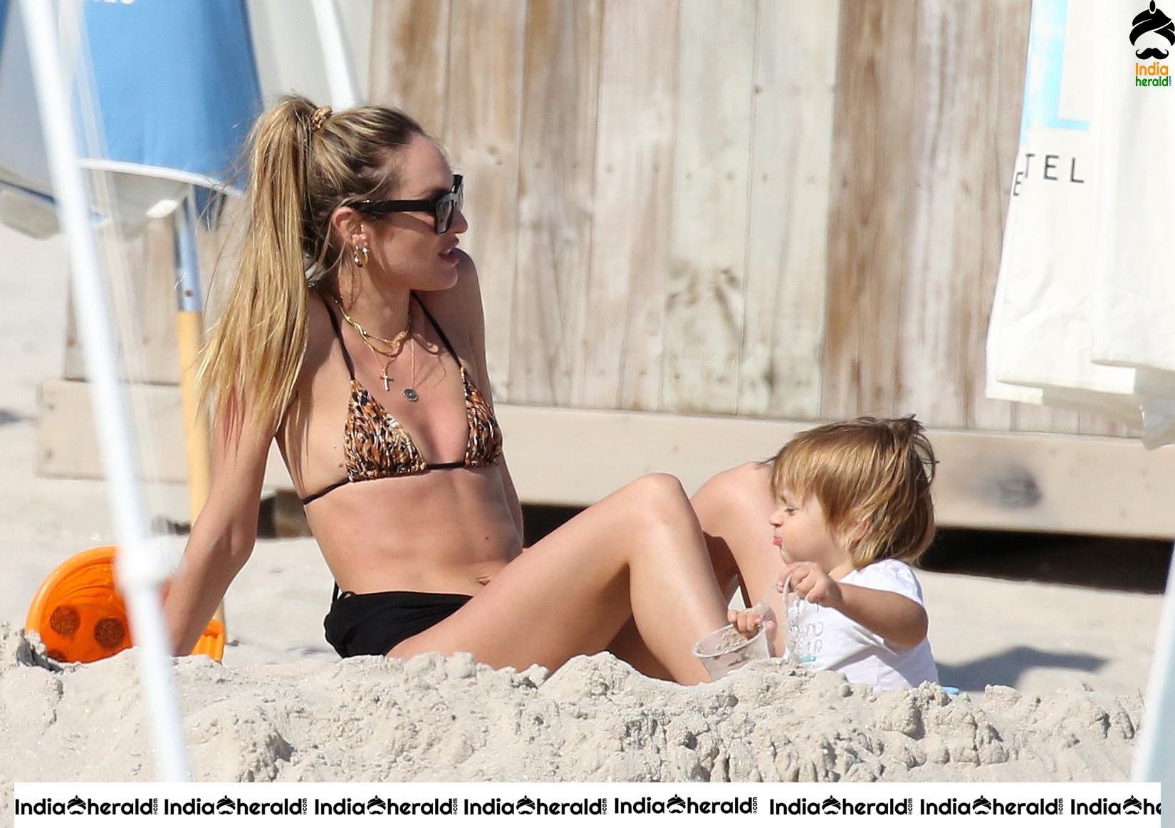 Candice Swanepoel and Lais Ribeiro seen in Bikini on the beach in Miami Set 1