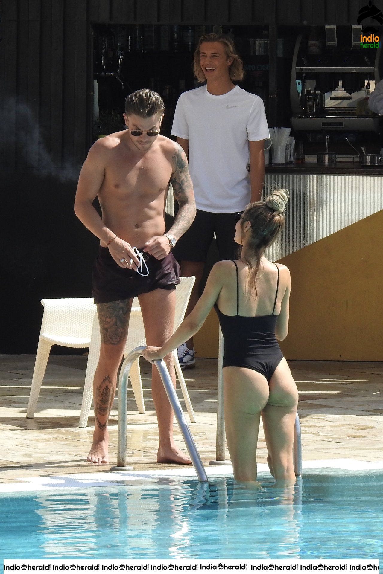 Chloe Spotted in Bikini with her Boyfriend at a Hotel in Encino