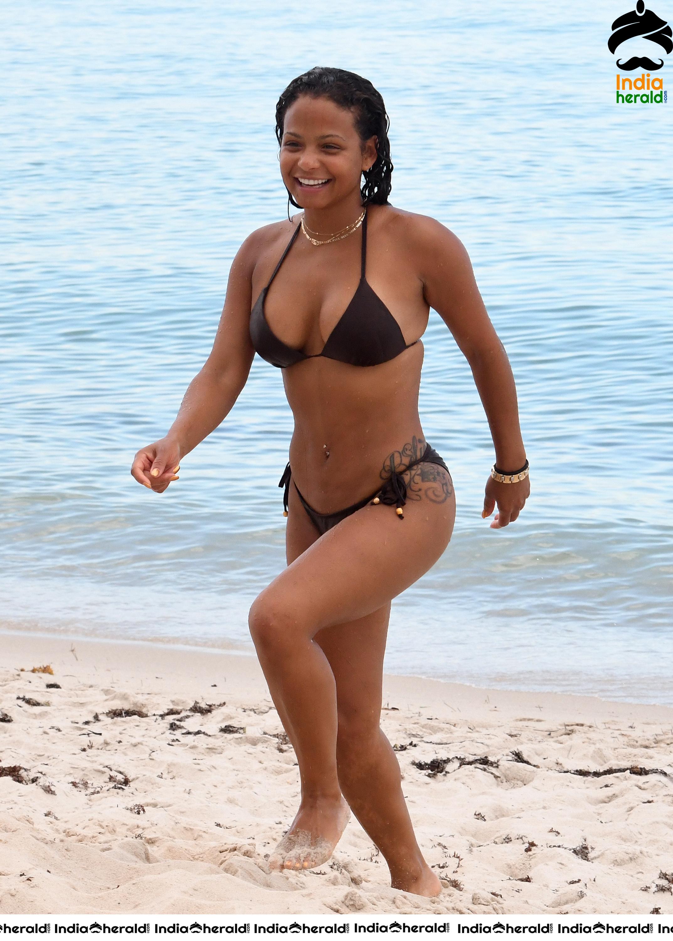 Christina Milian Bikini Shots at the Beach Set 2