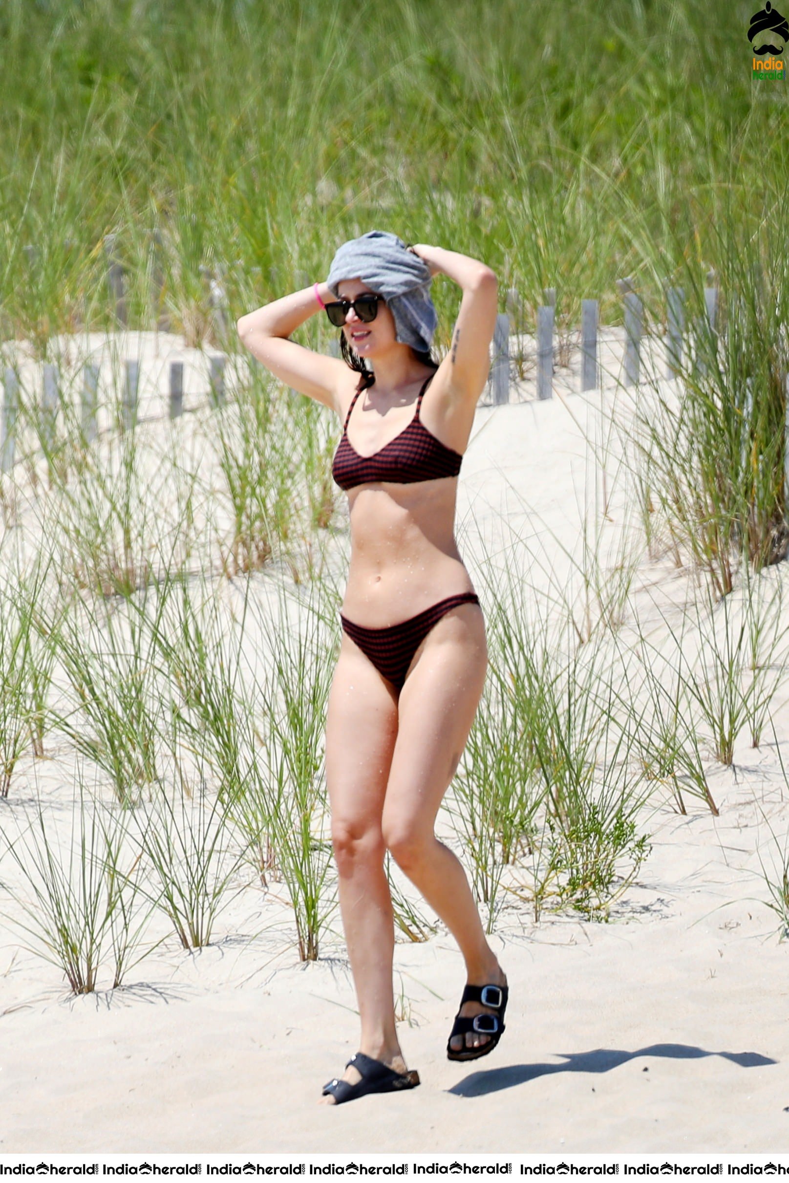 Dakota Johnson Hot Photos in Bikini At the beach with Chris Martin Set 1