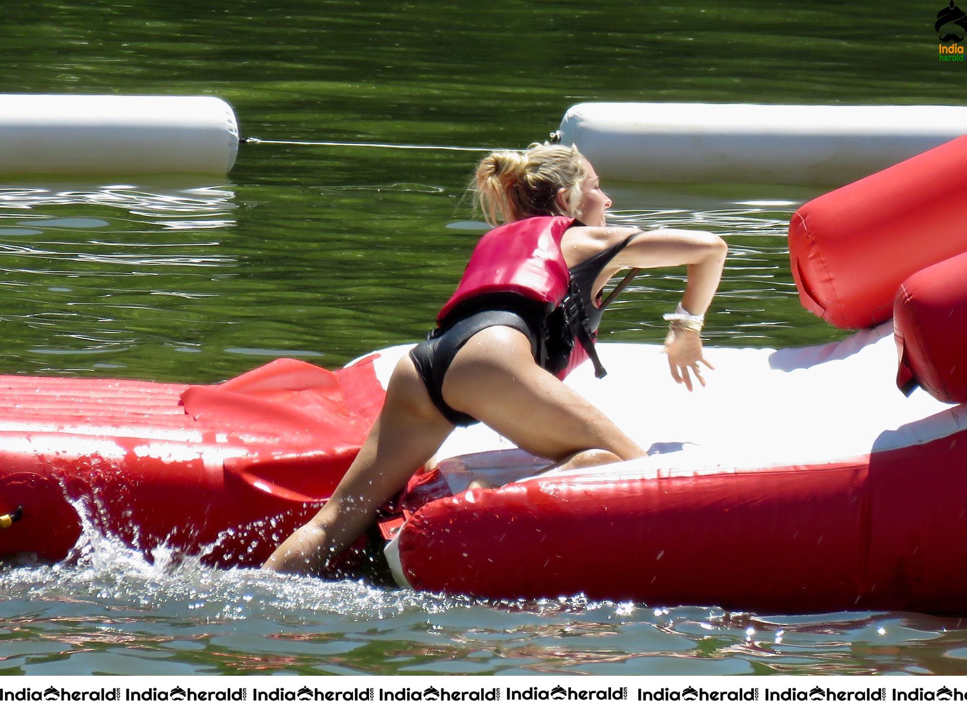 Elsa Pataky wearing a Black Swimsuit in the Senpere Lake Set 1