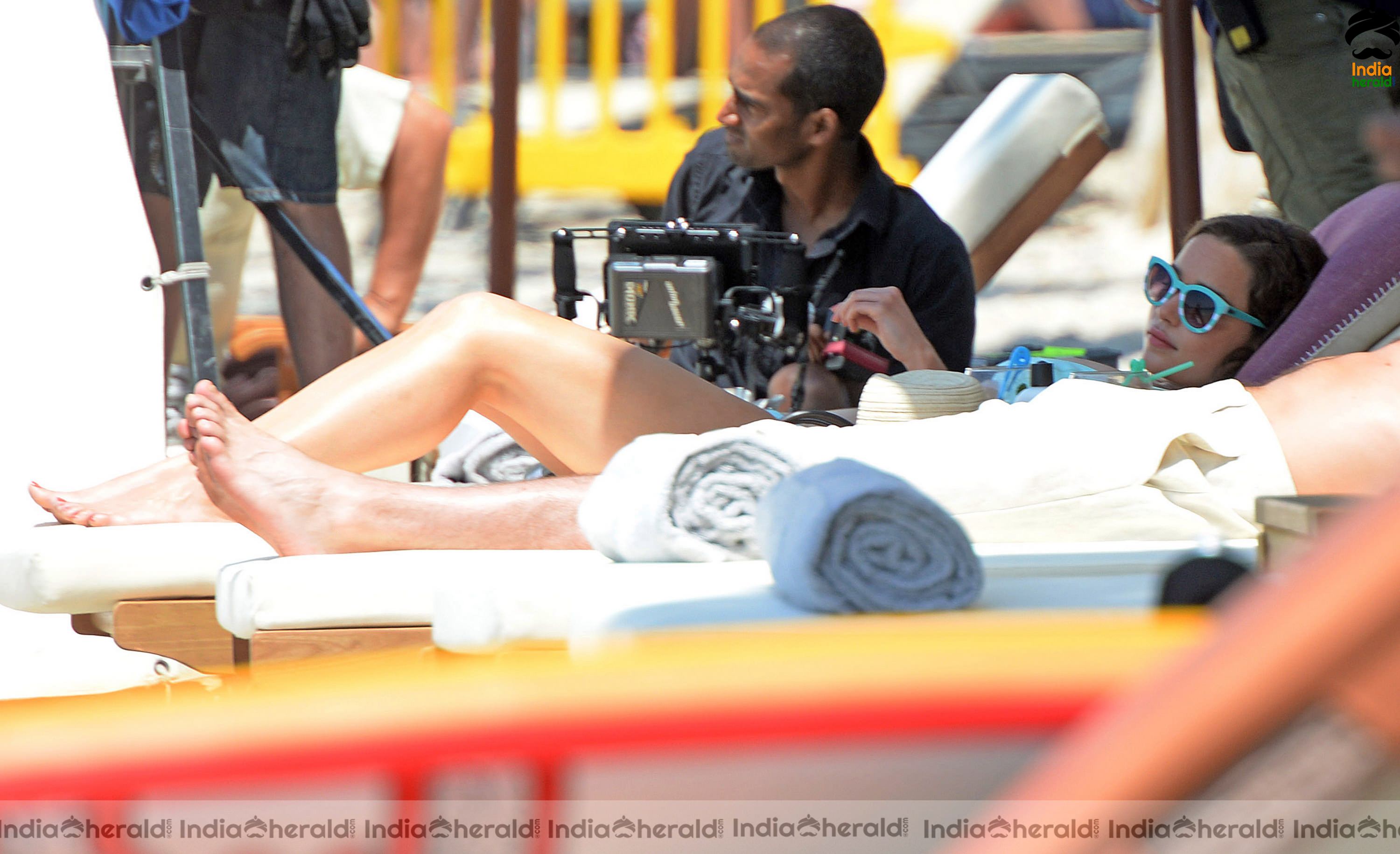 Emilia Clarke While Wearing a Bikini while filming in Majorca Set 2