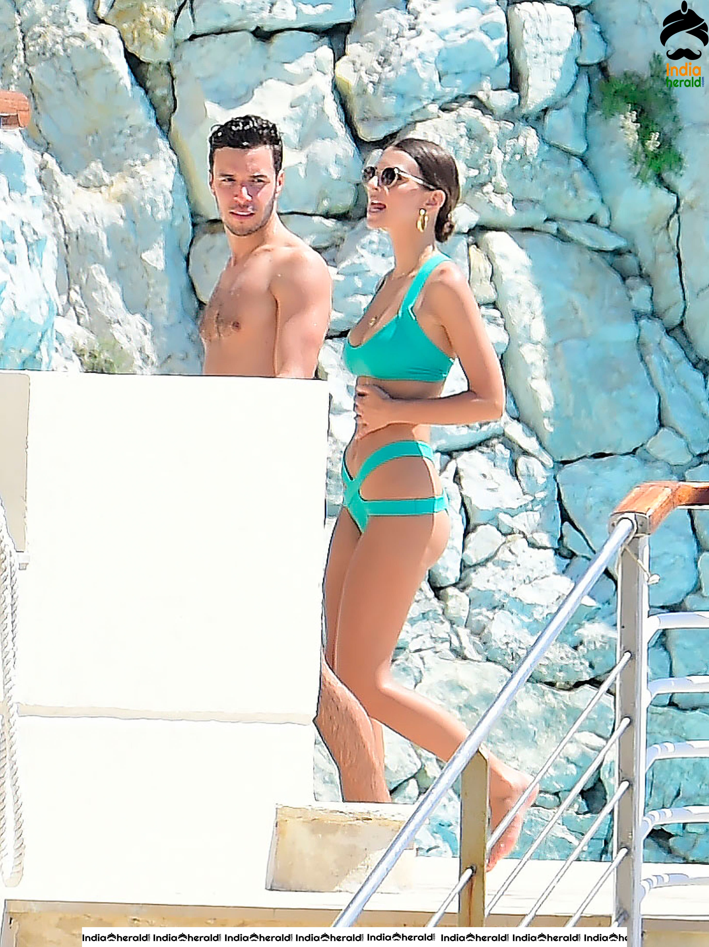 Emily Ratajkowski Wearing a Bikini at Hotel du Cap Eden Roc in Antibes Set 2