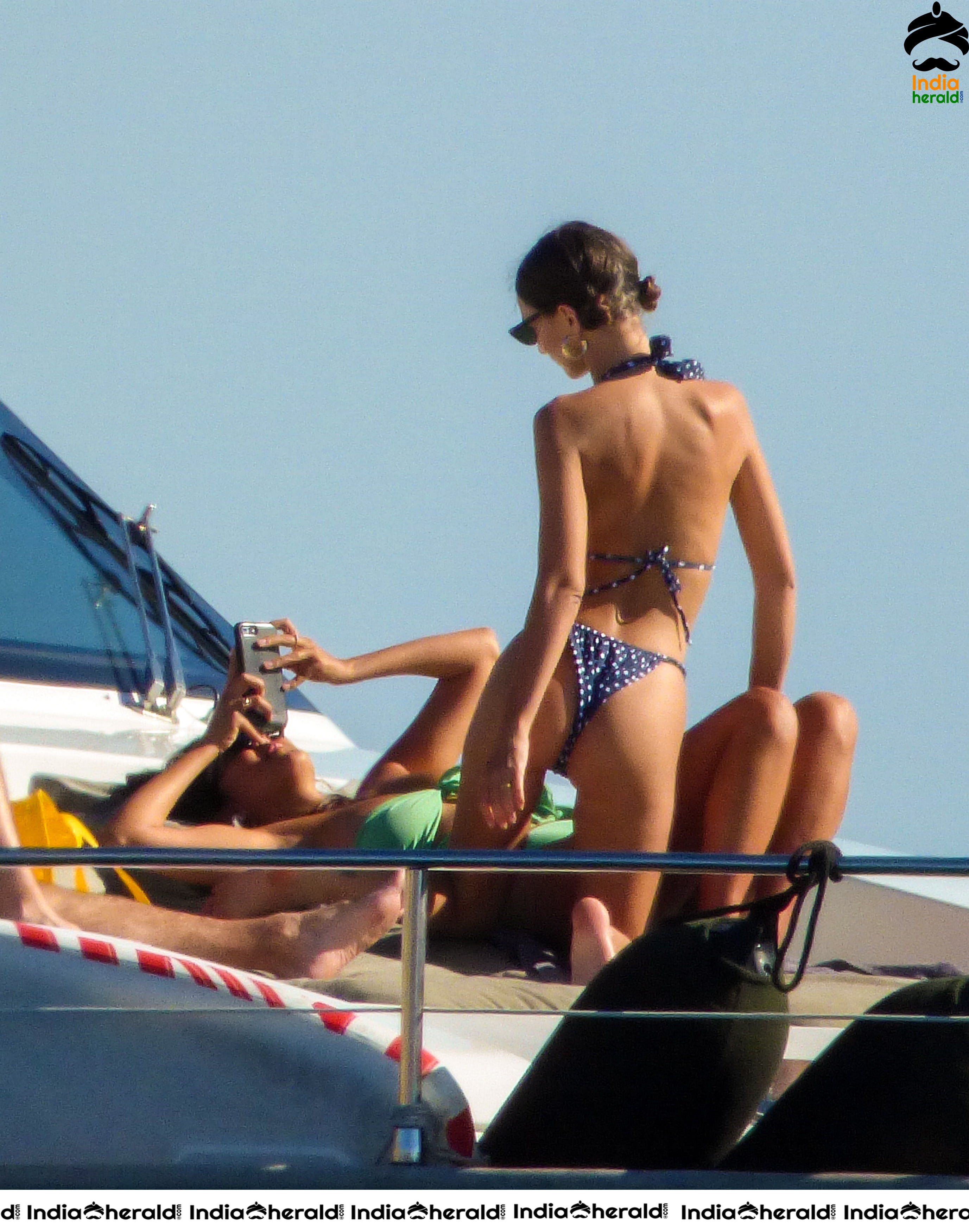 Emily Ratajkowski Wearing a Bikini on a Yacht in Mykonos Set 1