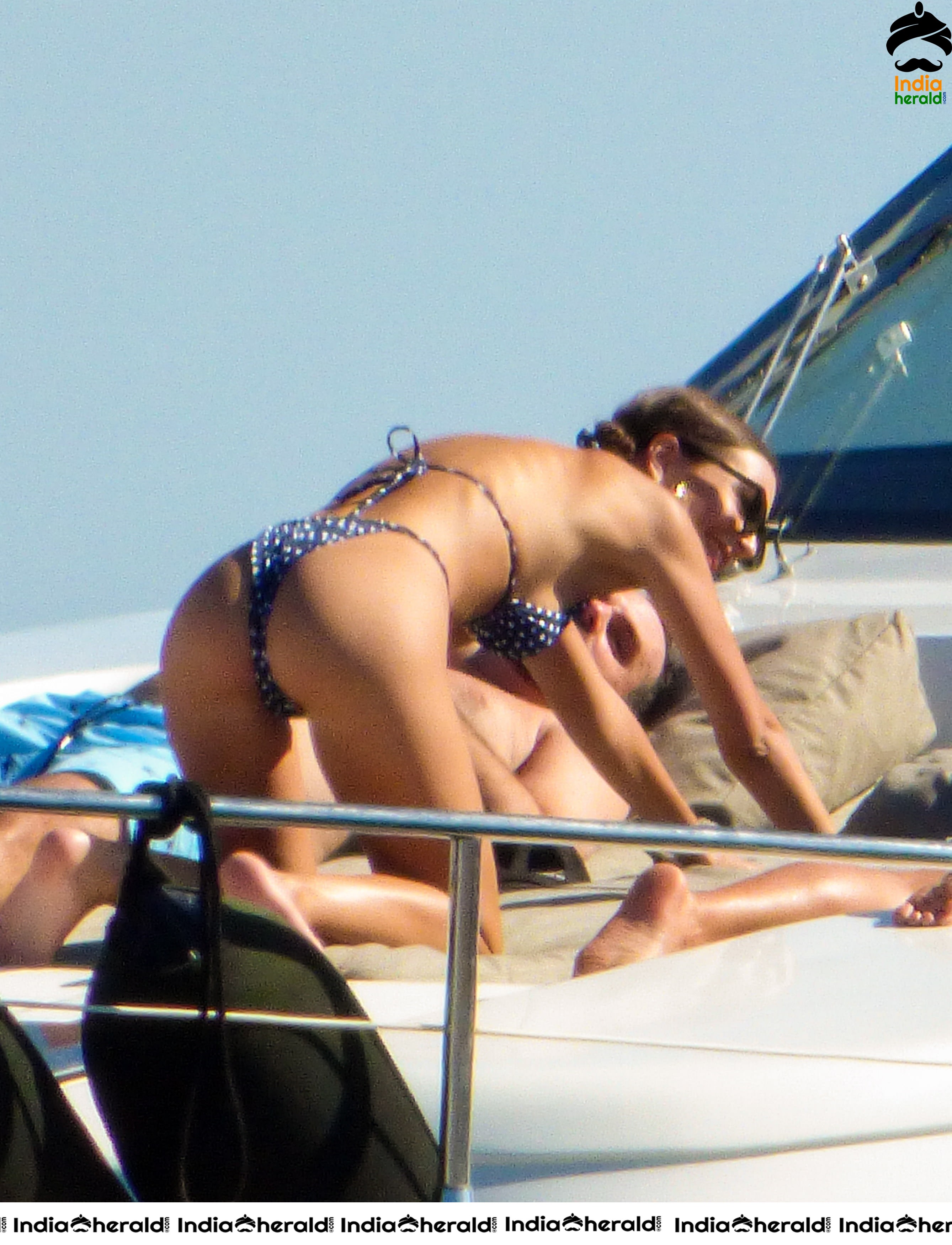 Emily Ratajkowski Wearing a Bikini on a Yacht in Mykonos Set 1