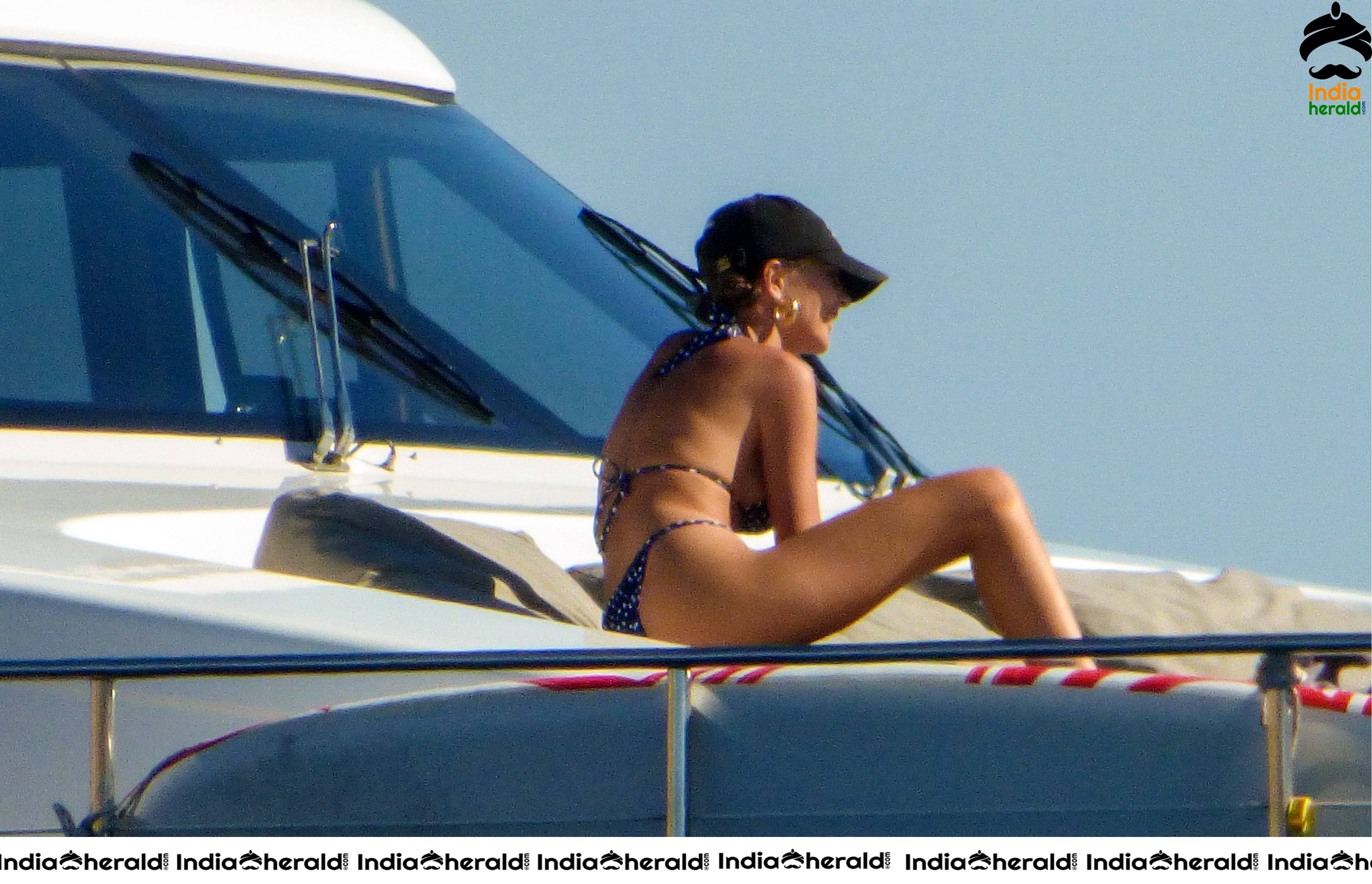 Emily Ratajkowski Wearing a Bikini on a Yacht in Mykonos Set 2