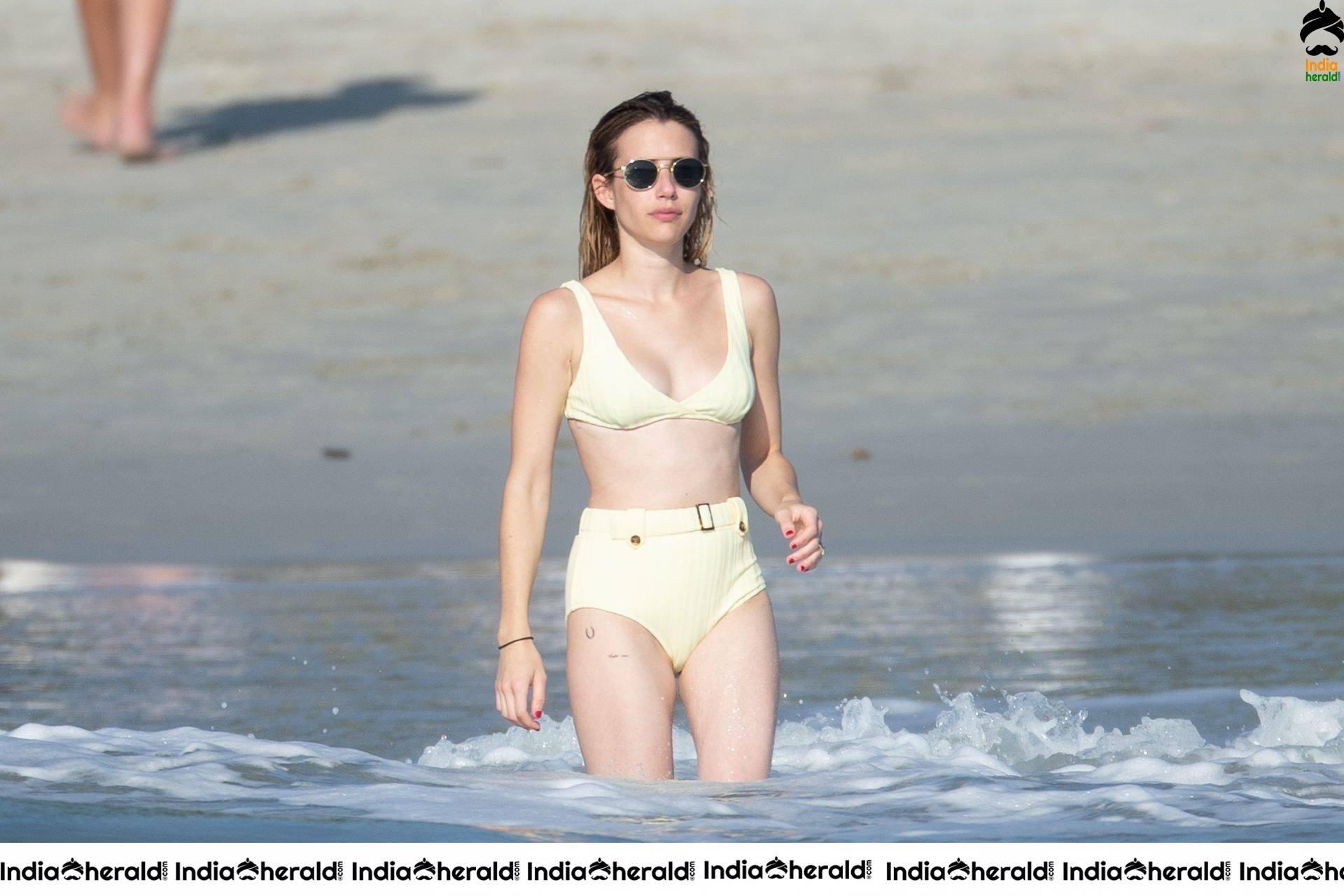 Emma Roberts in Bikini at the beach in Punta Mita Set 1