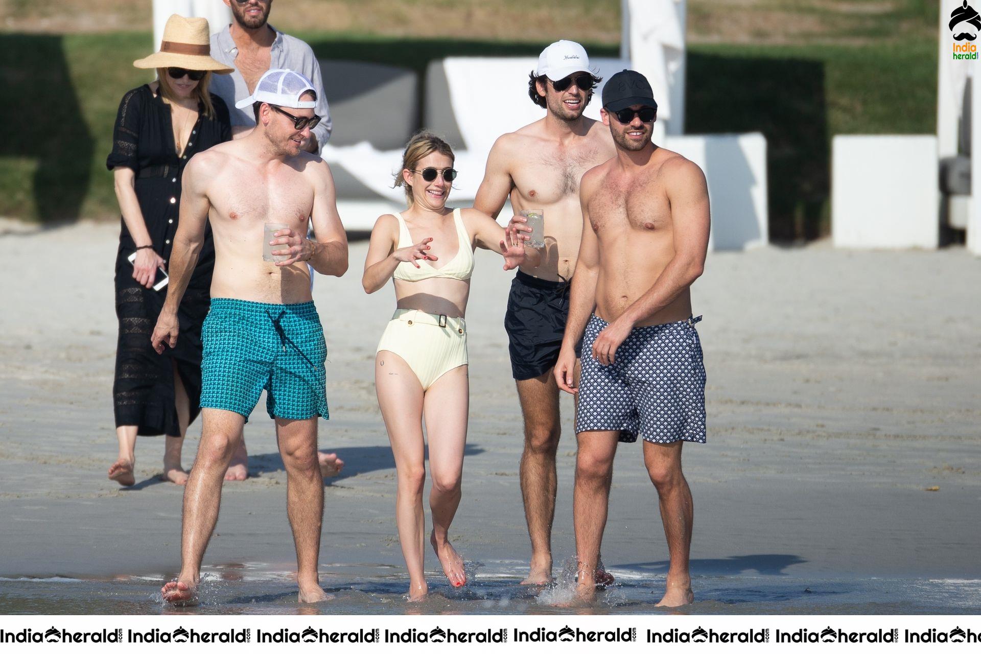Emma Roberts in Bikini at the beach in Punta Mita Set 1