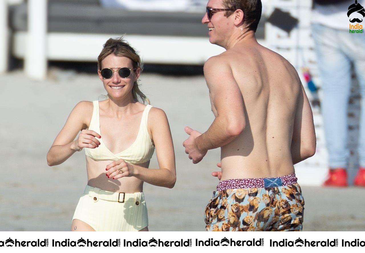 Emma Roberts in Bikini at the beach in Punta Mita Set 2