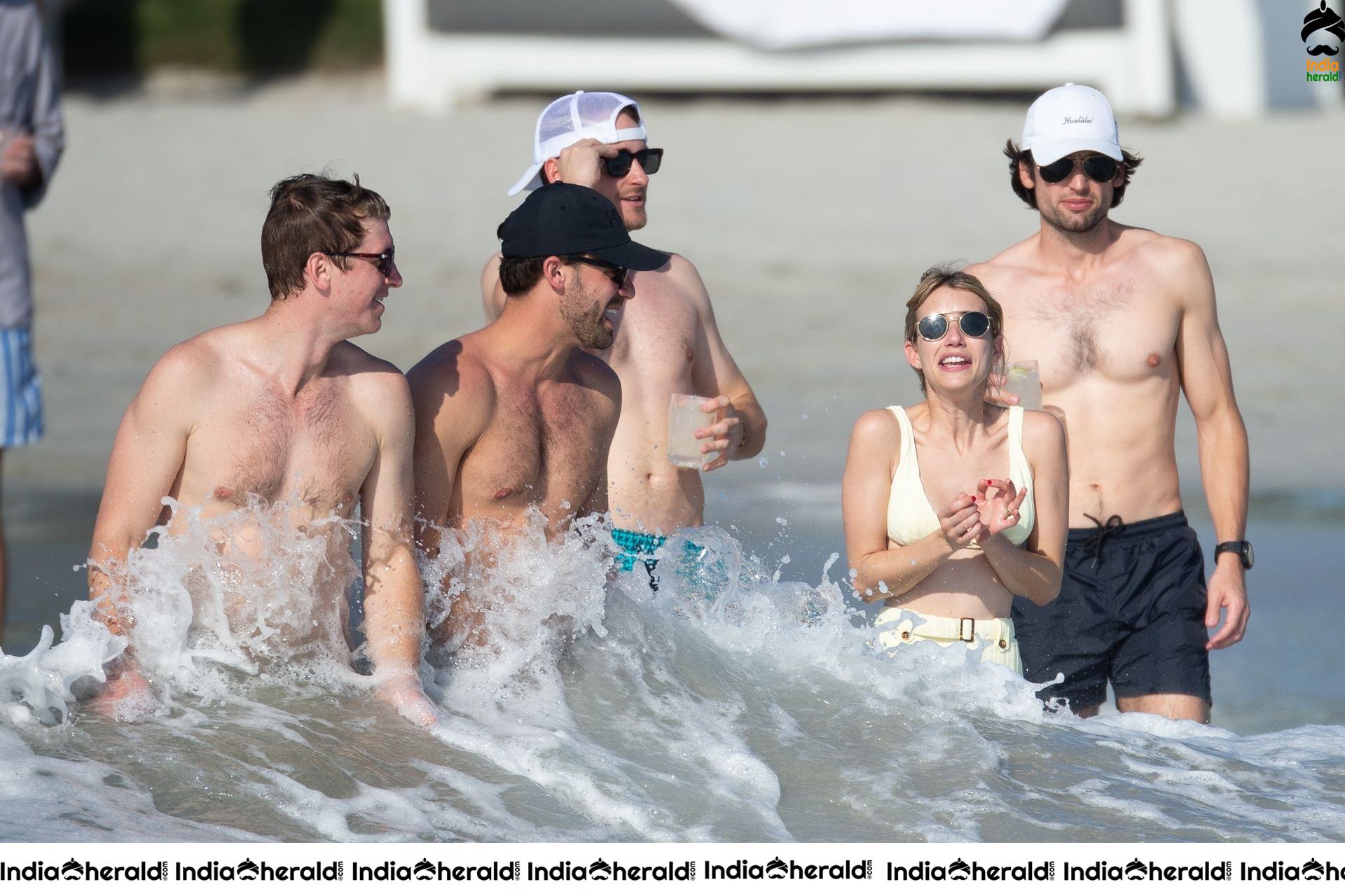Emma Roberts in Bikini at the beach in Punta Mita Set 2
