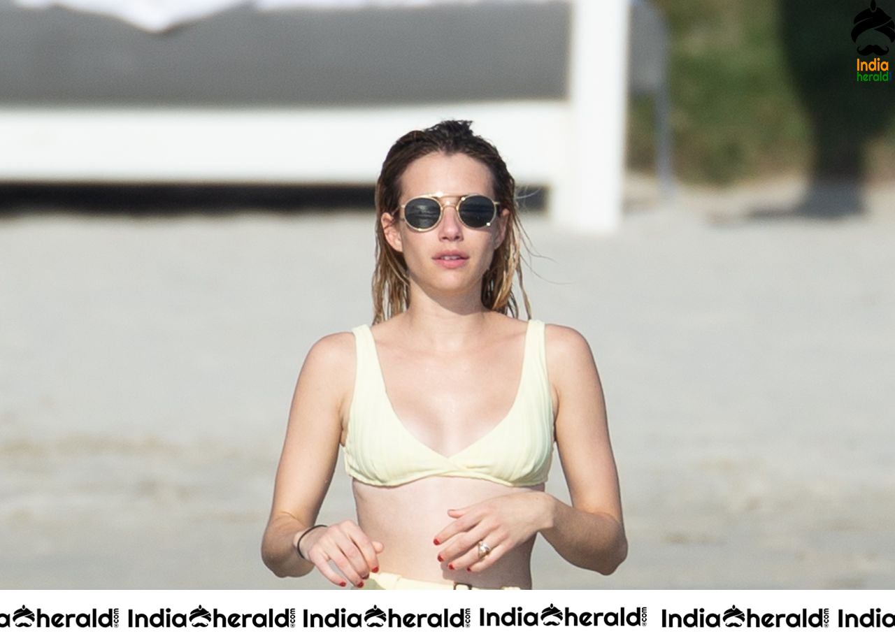 Emma Roberts in Bikini at the beach in Punta Mita Set 2