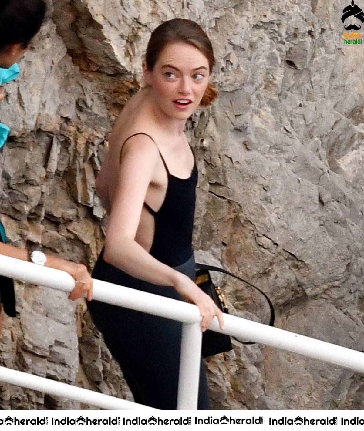 Emma Stone shooting an advertisement for Louis Vuitton in Italy Set 2