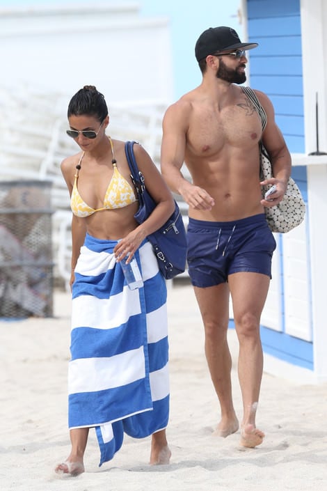 Emmanuelle Chriqui Caught in Bikini at a Beach Set 1
