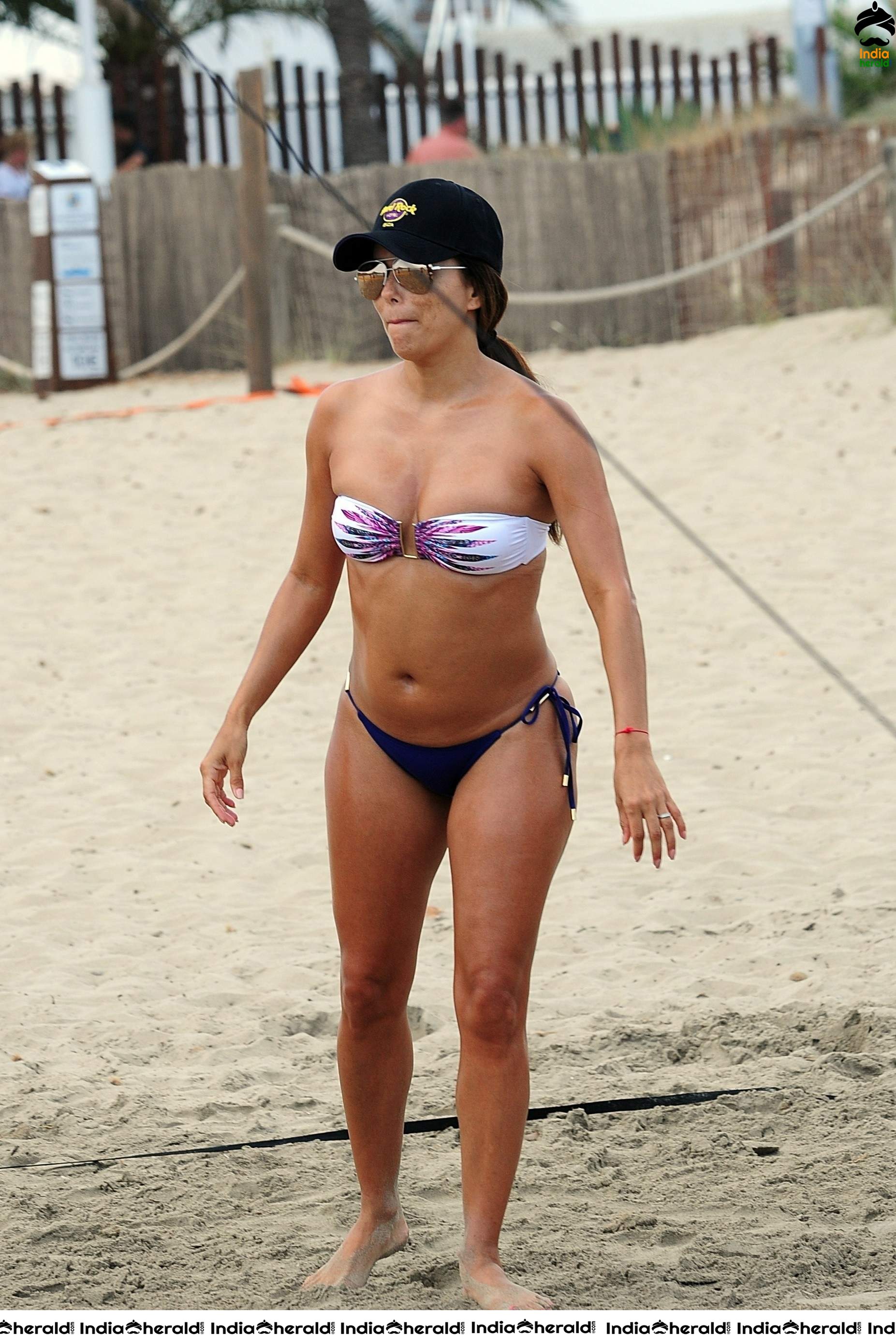 Eva Longoria Caught in Bikini at a Beach in Ibiza Set 1