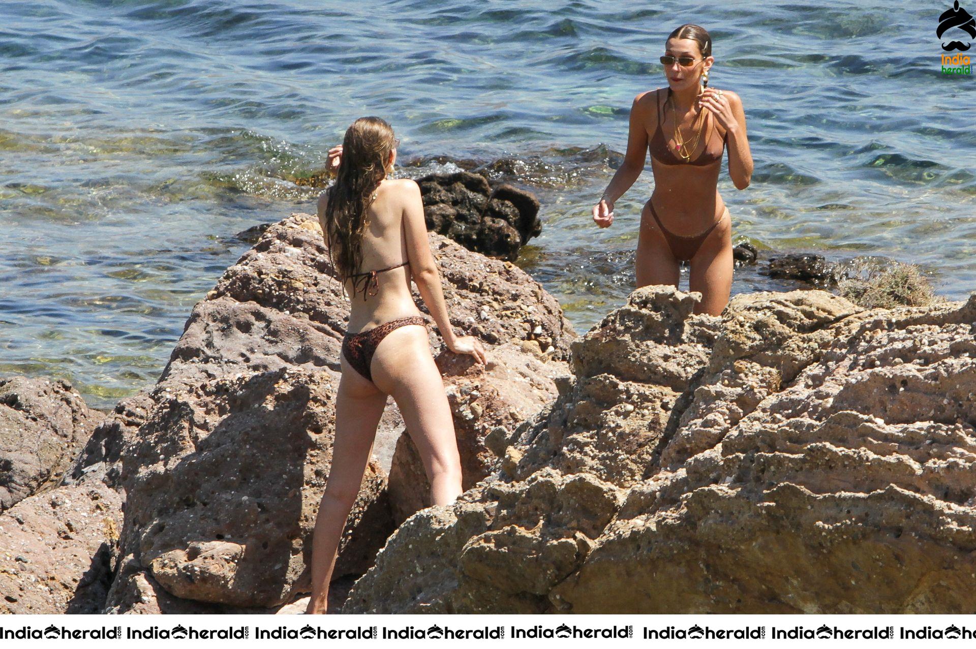 Gigi Hadid and Bella Hadid expose their Bikini Bodies On Mykonos Island Set 2
