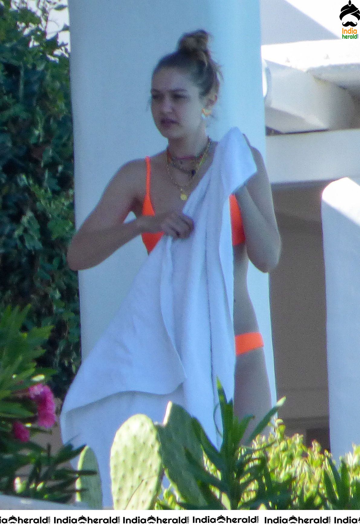 Gigi Hadid caught in Bikini and exposing whien out on vacation in Mykonos Set 2