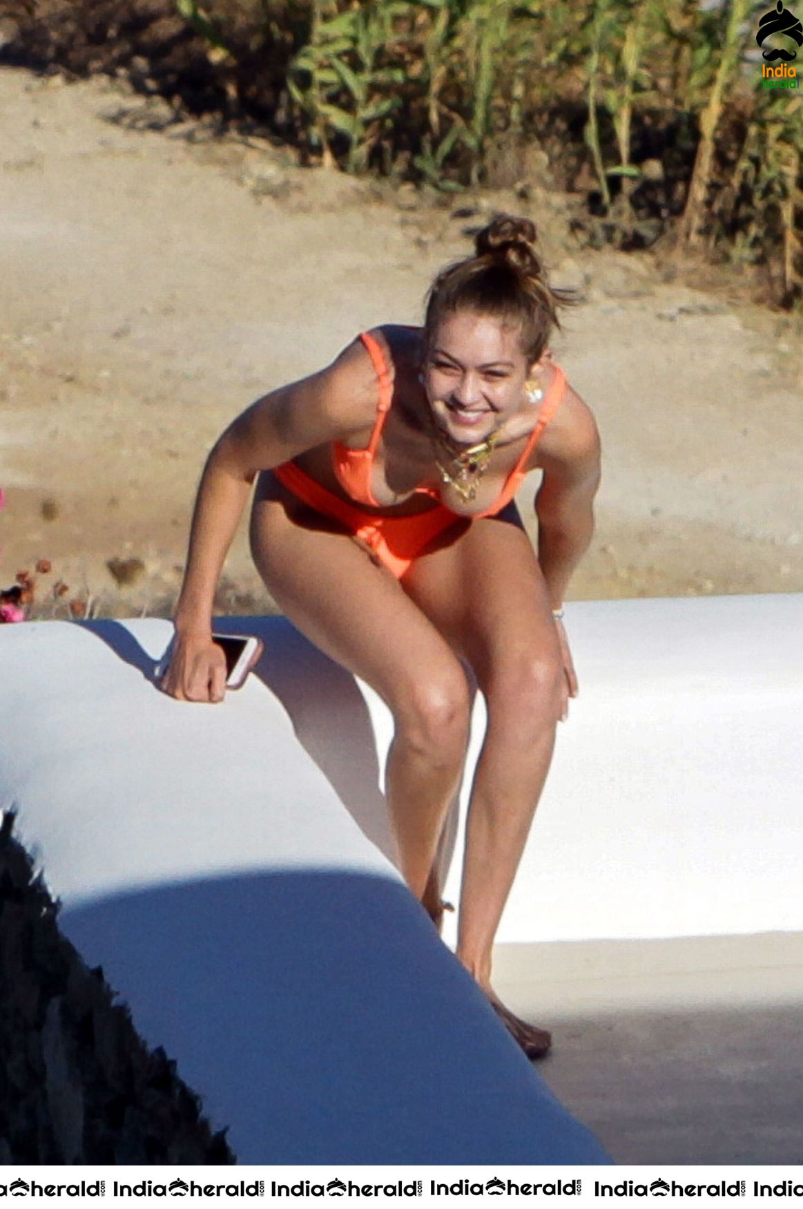 Gigi Hadid caught in Bikini and exposing whien out on vacation in Mykonos Set 2