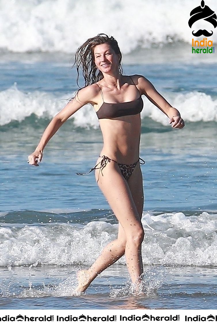 Gisele Bundchen during a Bikini photo shoot on the beach in Costa Rica Set 2