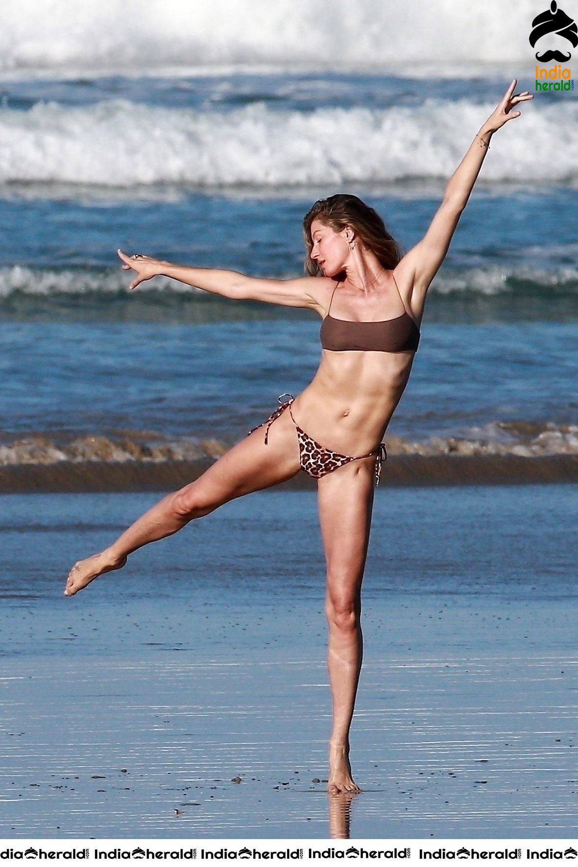 Gisele Bundchen during a Bikini photo shoot on the beach in Costa Rica Set 2