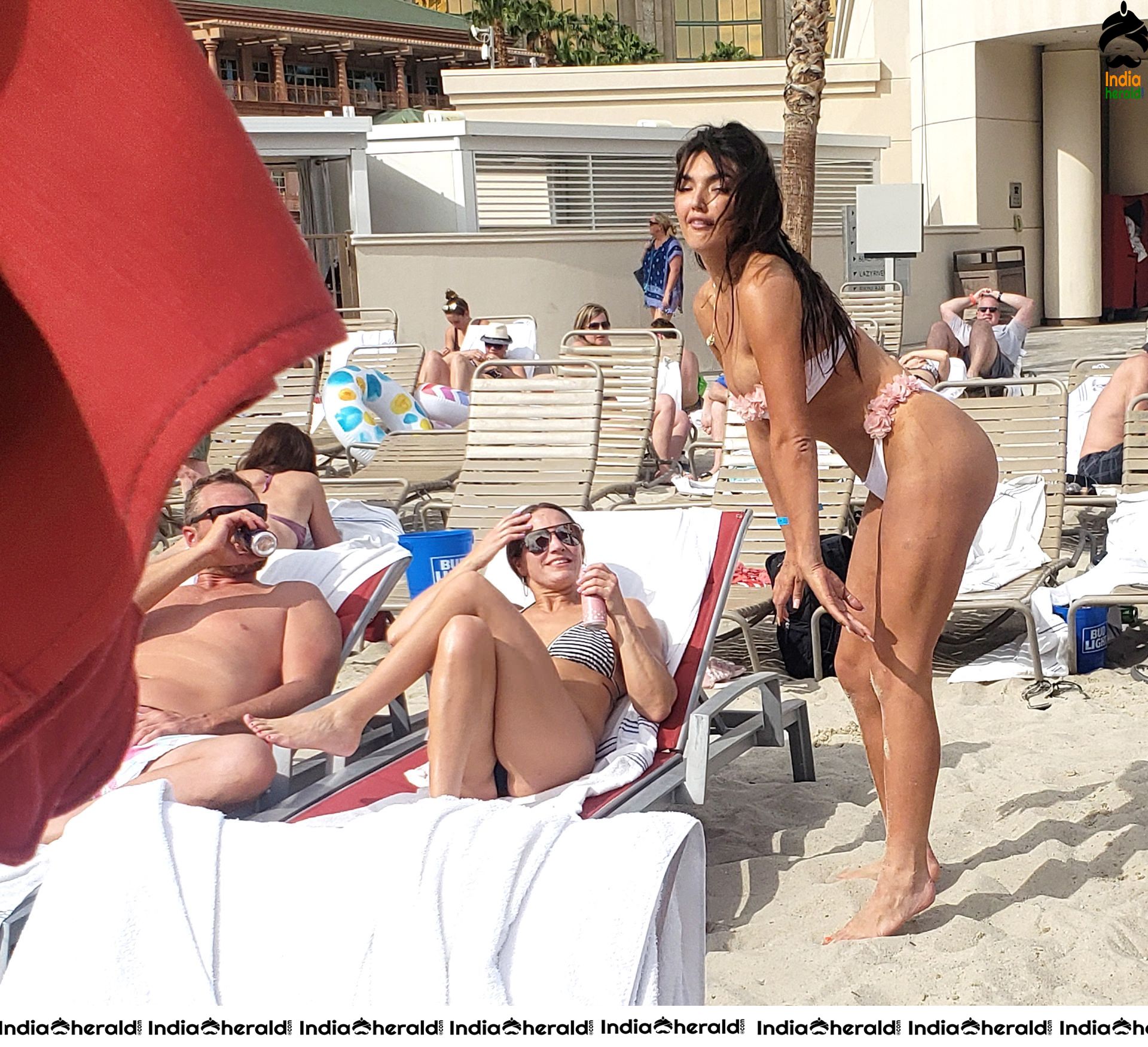 Hailee Lautenbach in Bikini at the pool in Las Vegas