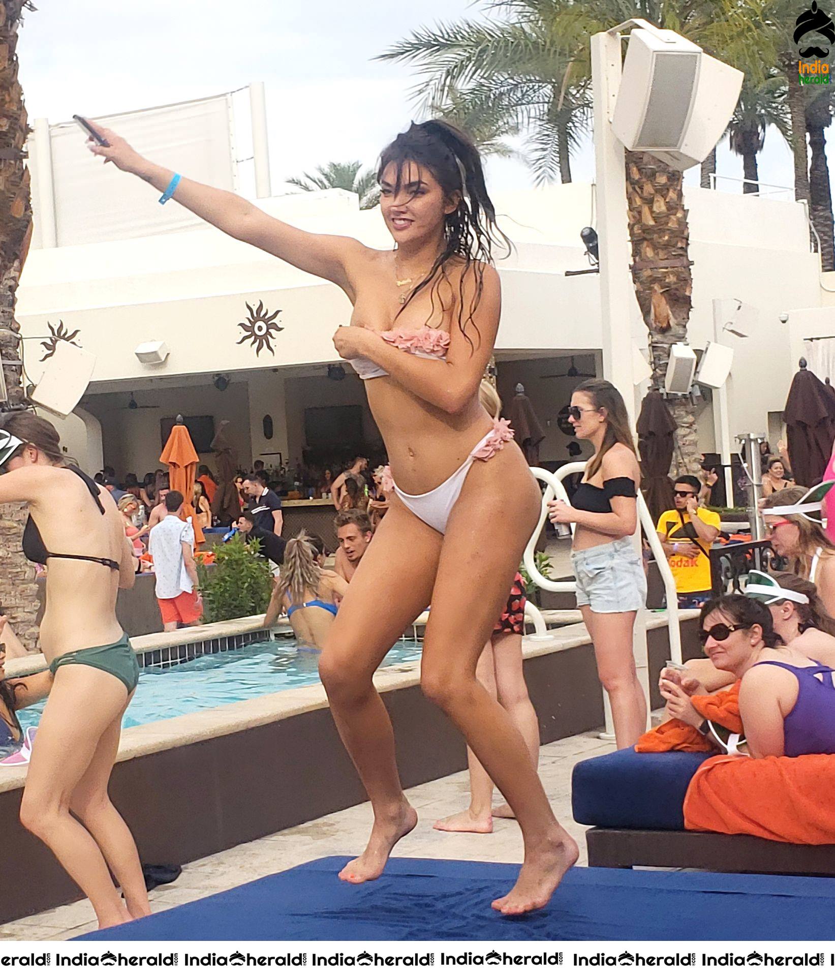 Hailee Lautenbach in Bikini at the pool in Las Vegas