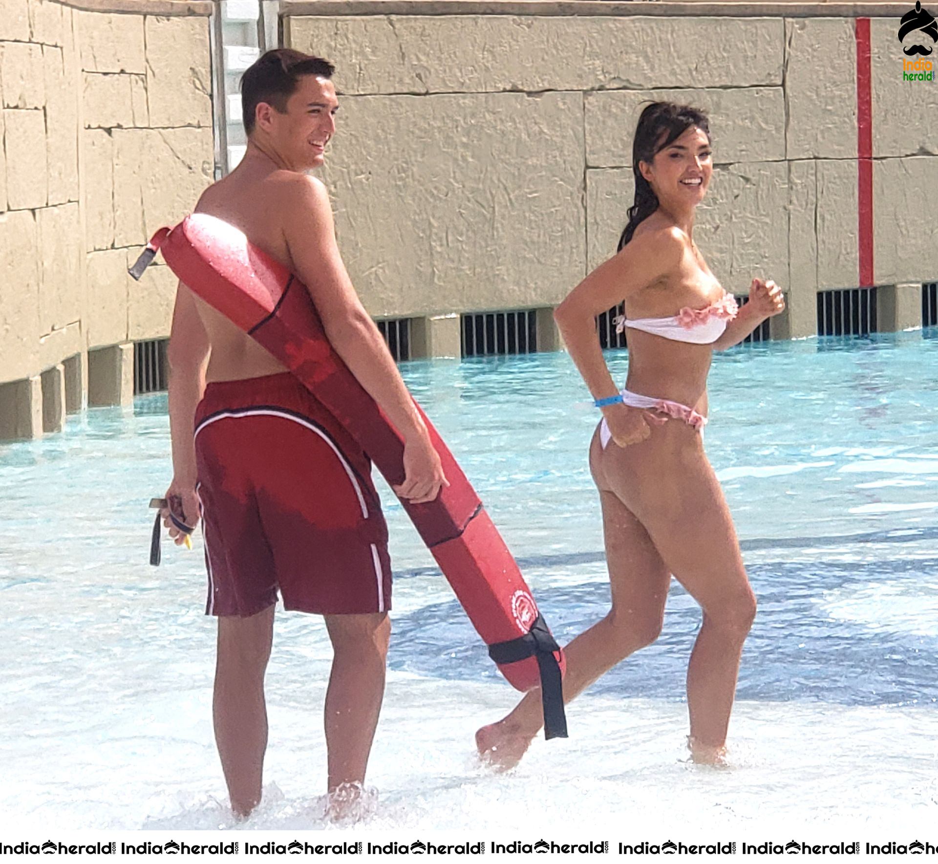 Hailee Lautenbach in Bikini at the pool in Las Vegas