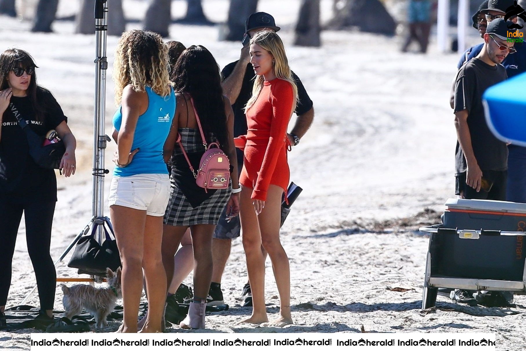 Hailey Baldwin Photoshoot in Bikini on the beach in Miami Set 1