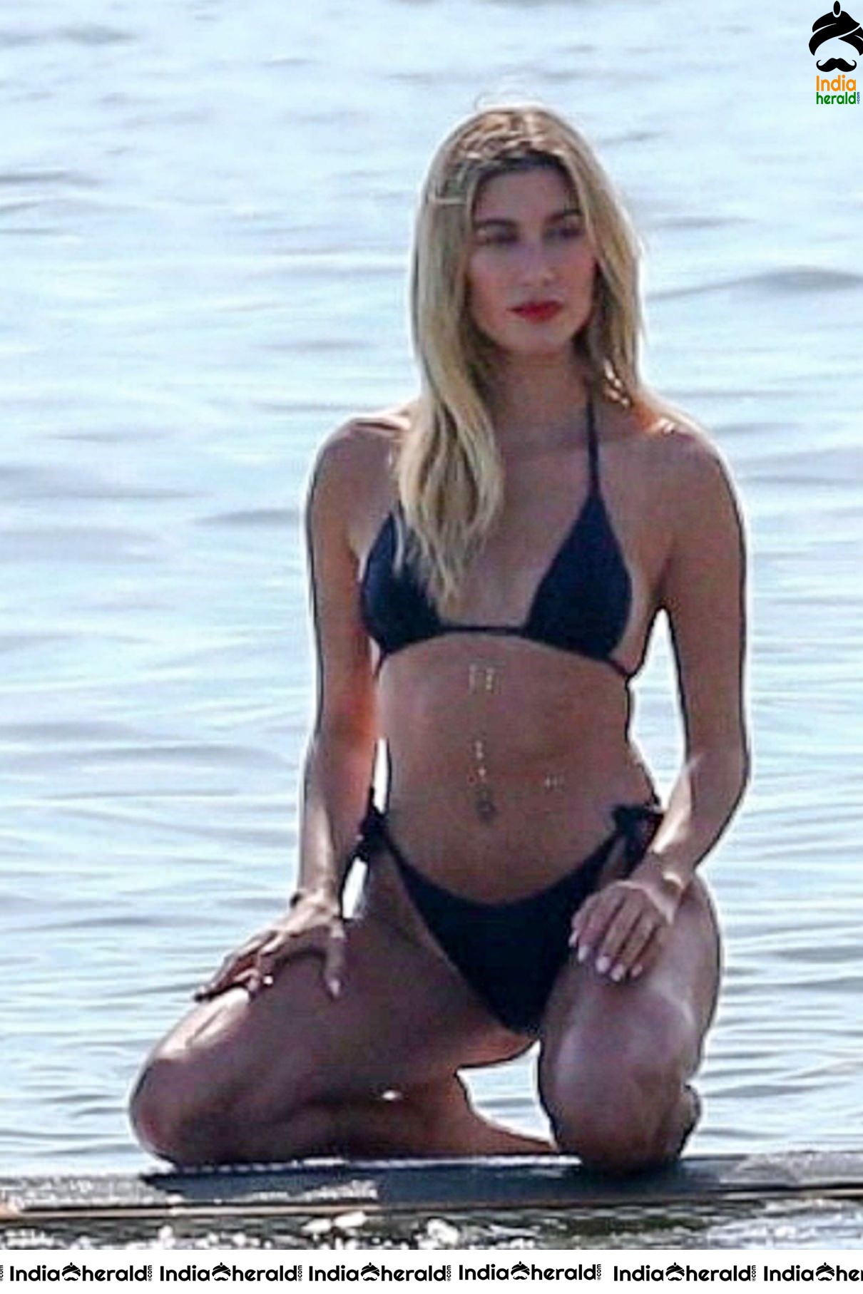 Hailey Baldwin Photoshoot in Bikini on the beach in Miami Set 2