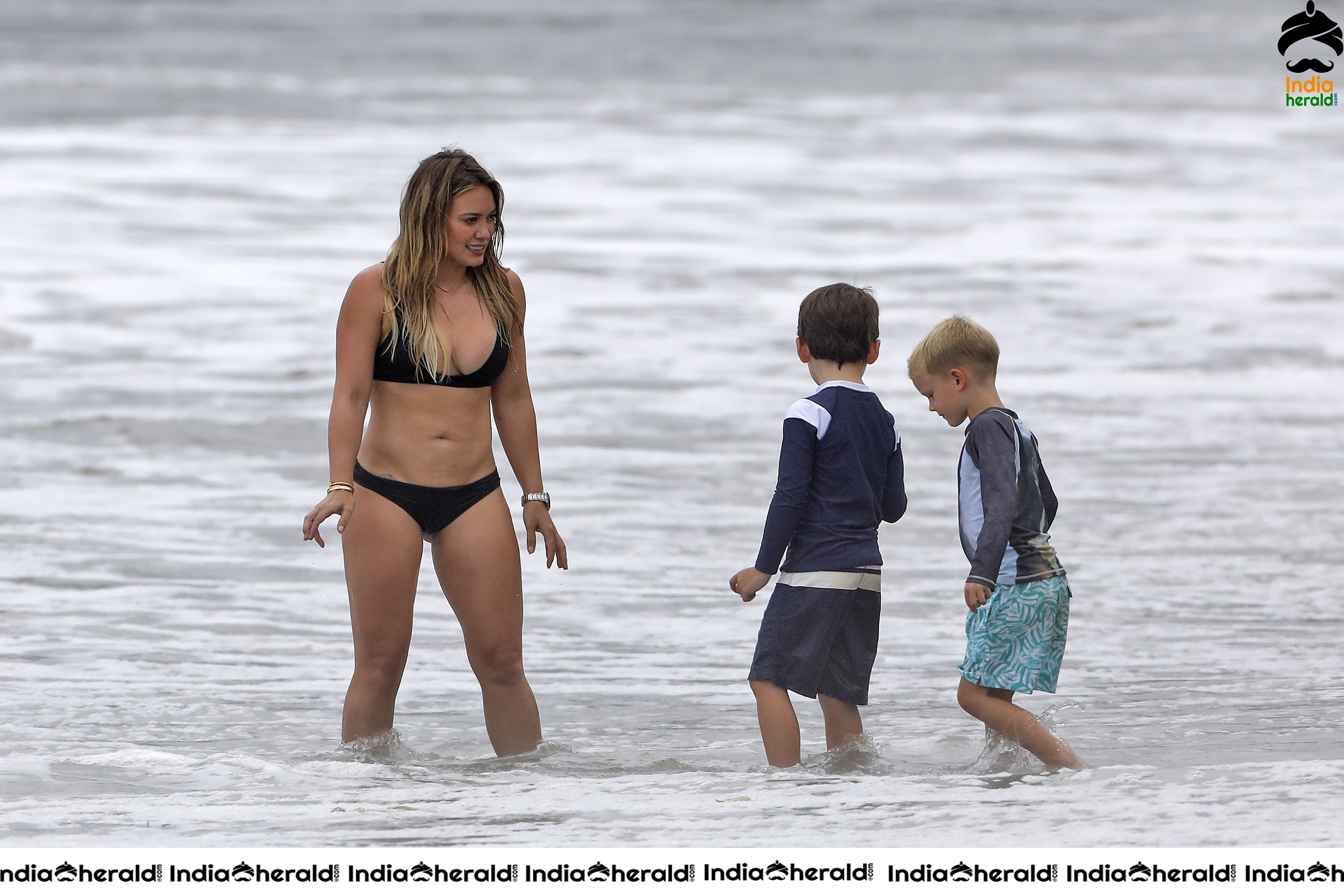 Hilary Duff Wearing a Bikini at a Beach in Malibu