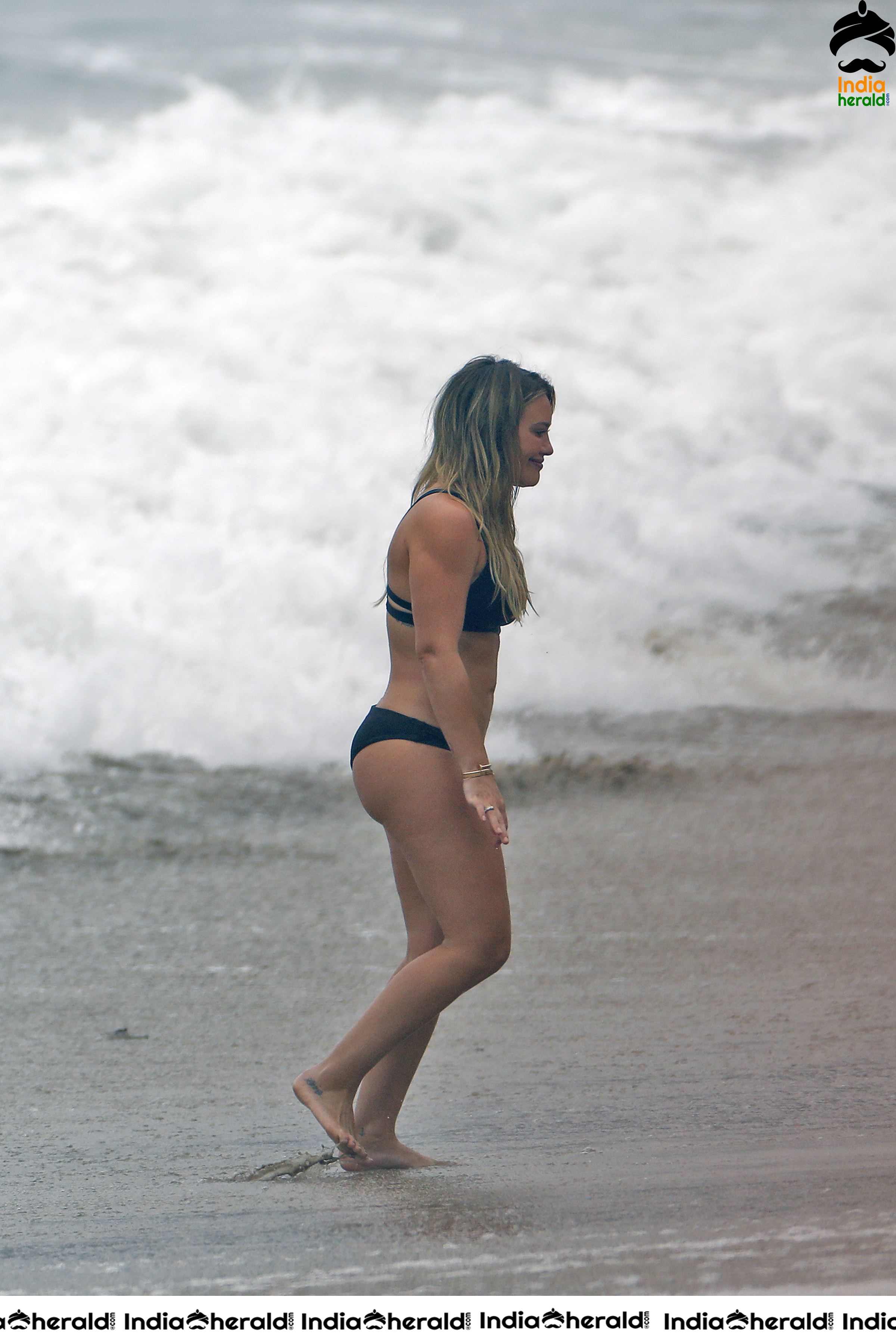 Hilary Duff Wearing a Bikini at a Beach in Malibu