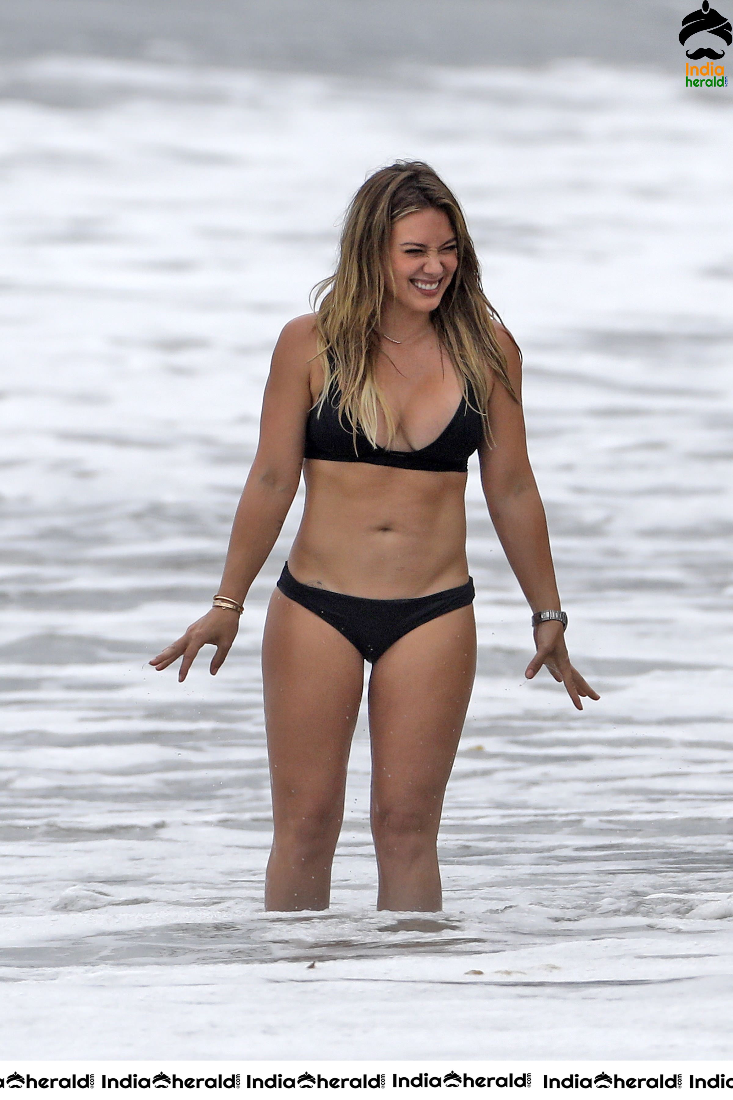 Hilary Duff Wearing a Bikini at a Beach in Malibu